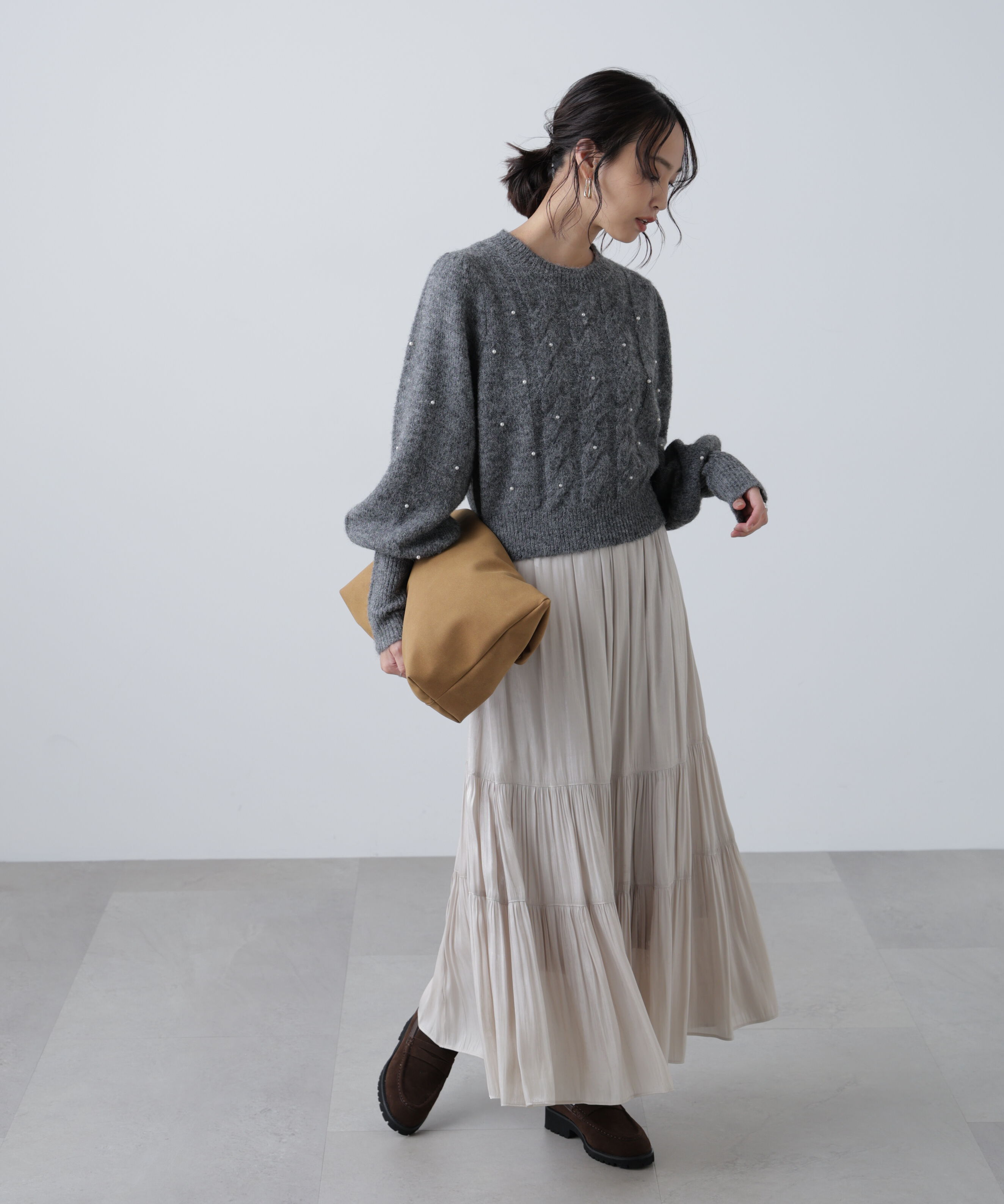  「シャイニーティアードスカート」|スカート|