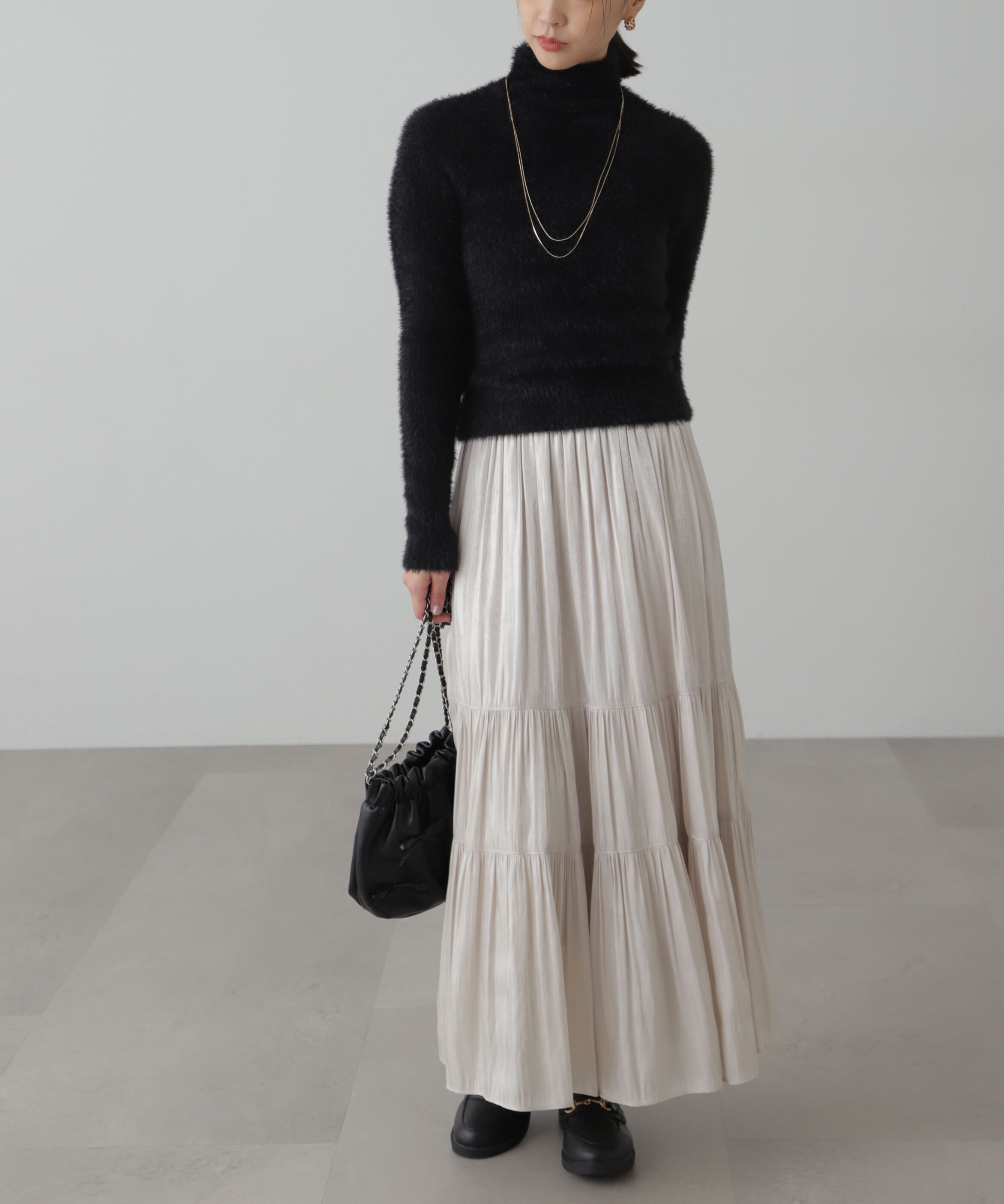  「シャイニーティアードスカート」|スカート|