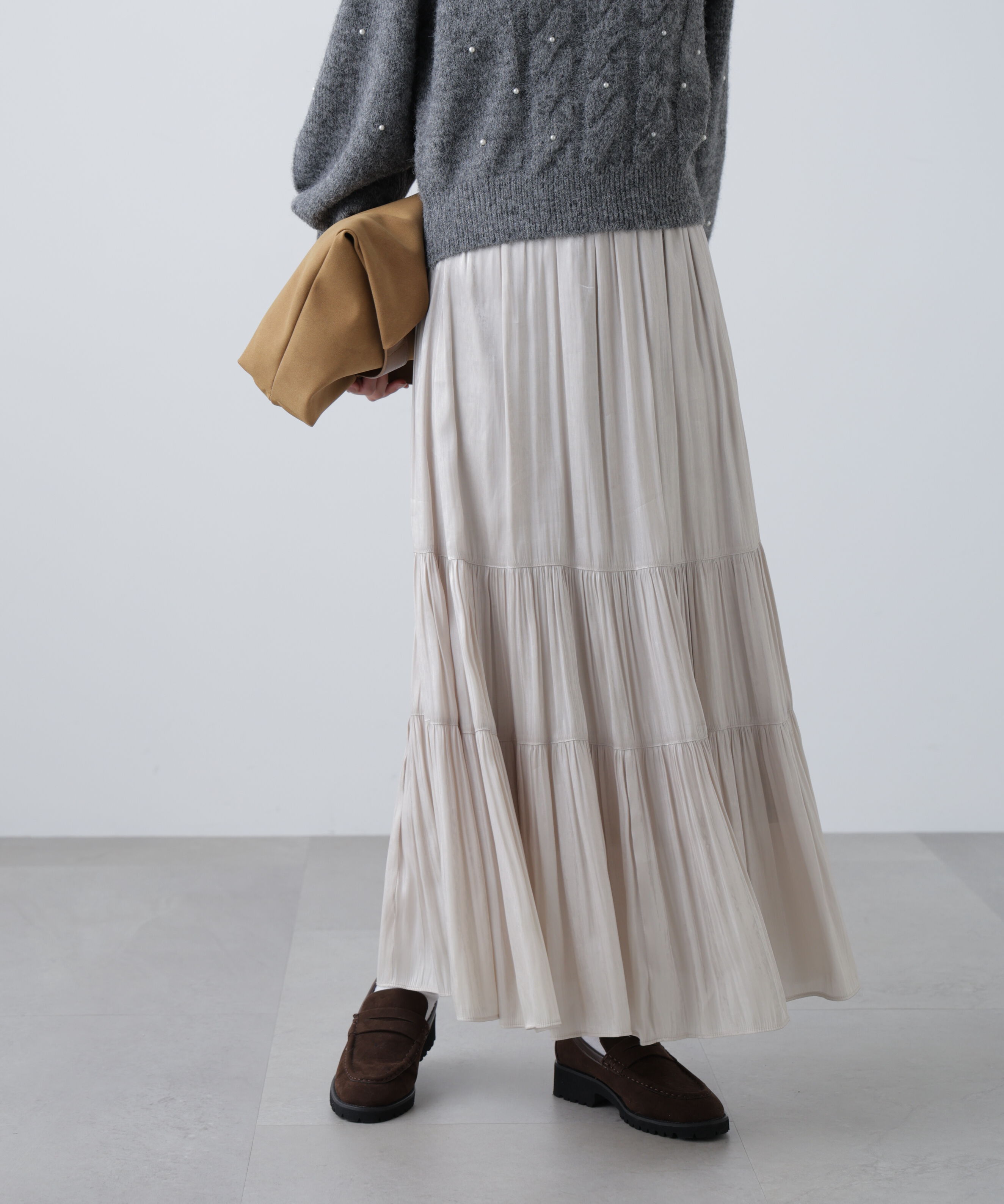  「シャイニーティアードスカート」|スカート|