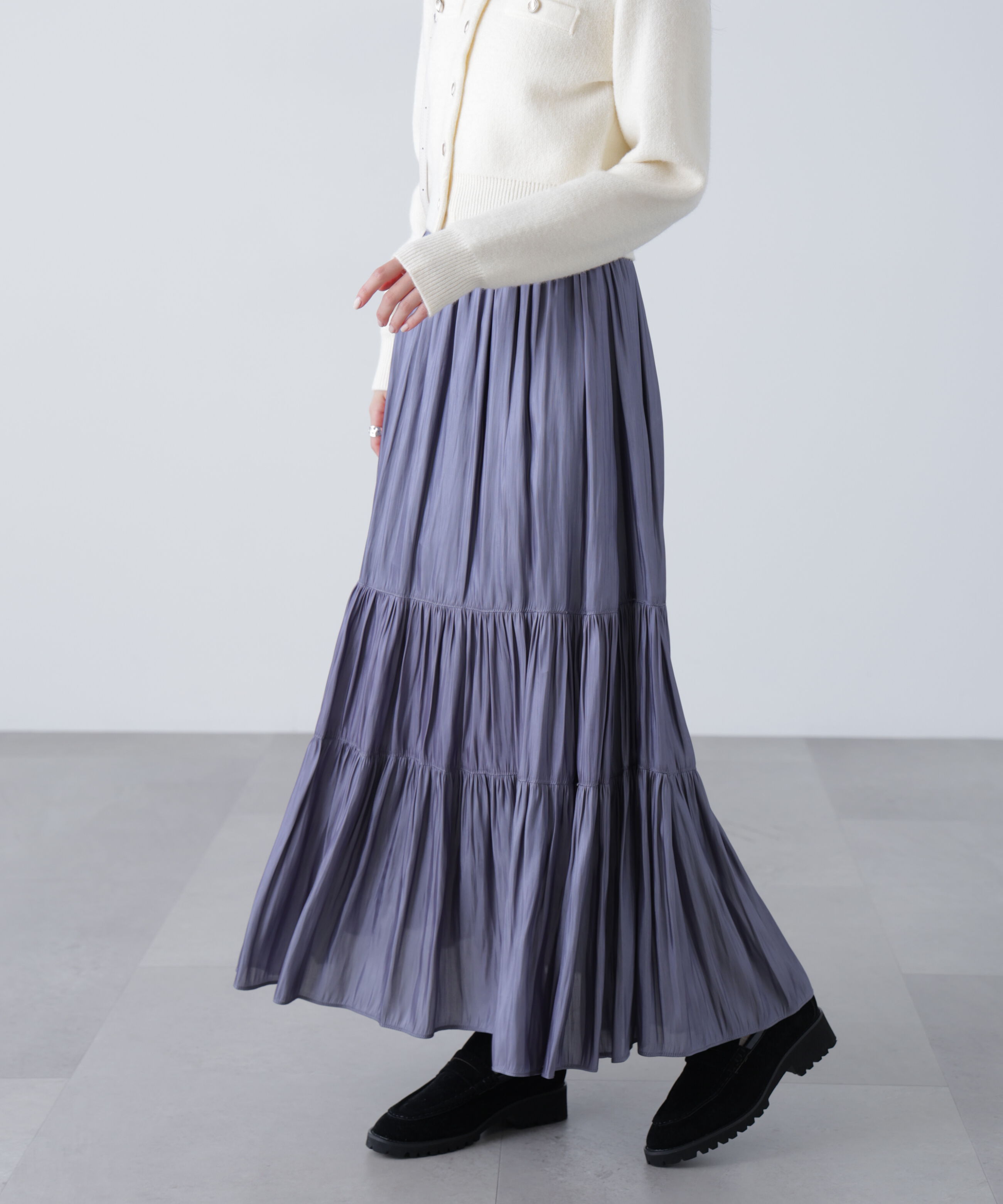  「シャイニーティアードスカート」|スカート|