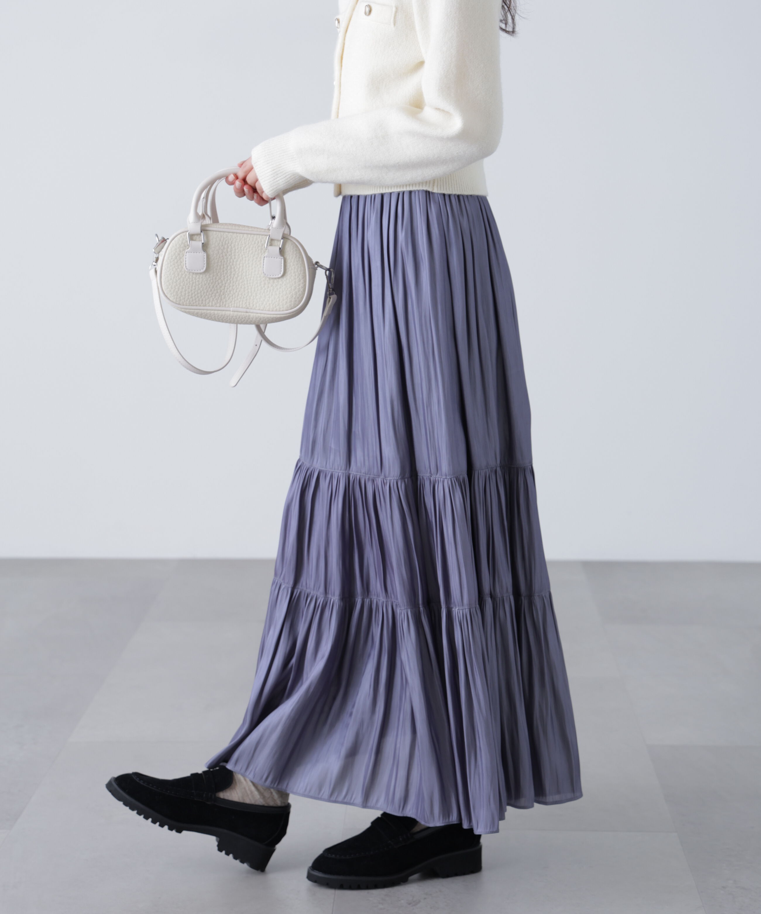  「シャイニーティアードスカート」|スカート|