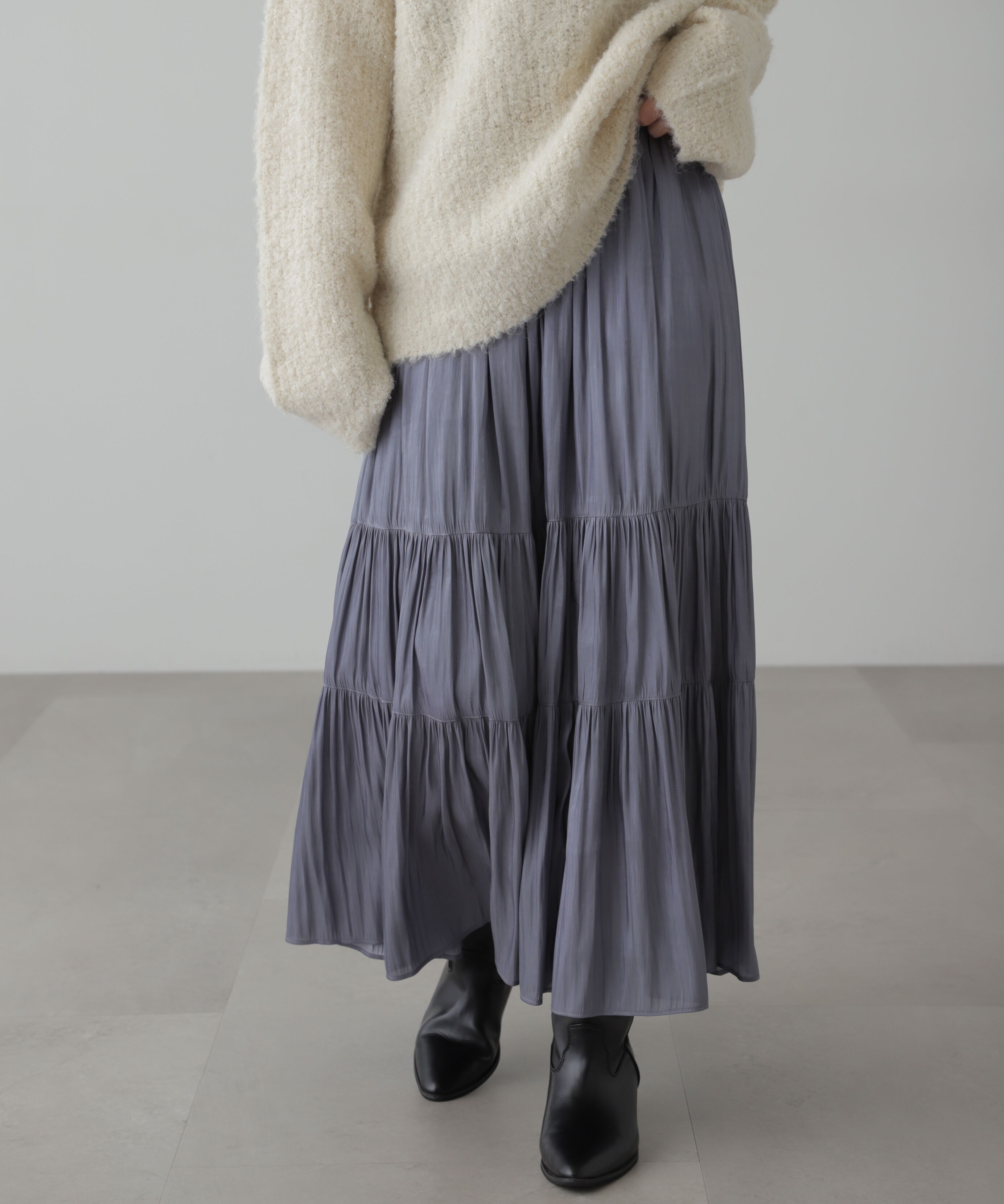  「シャイニーティアードスカート」|スカート|