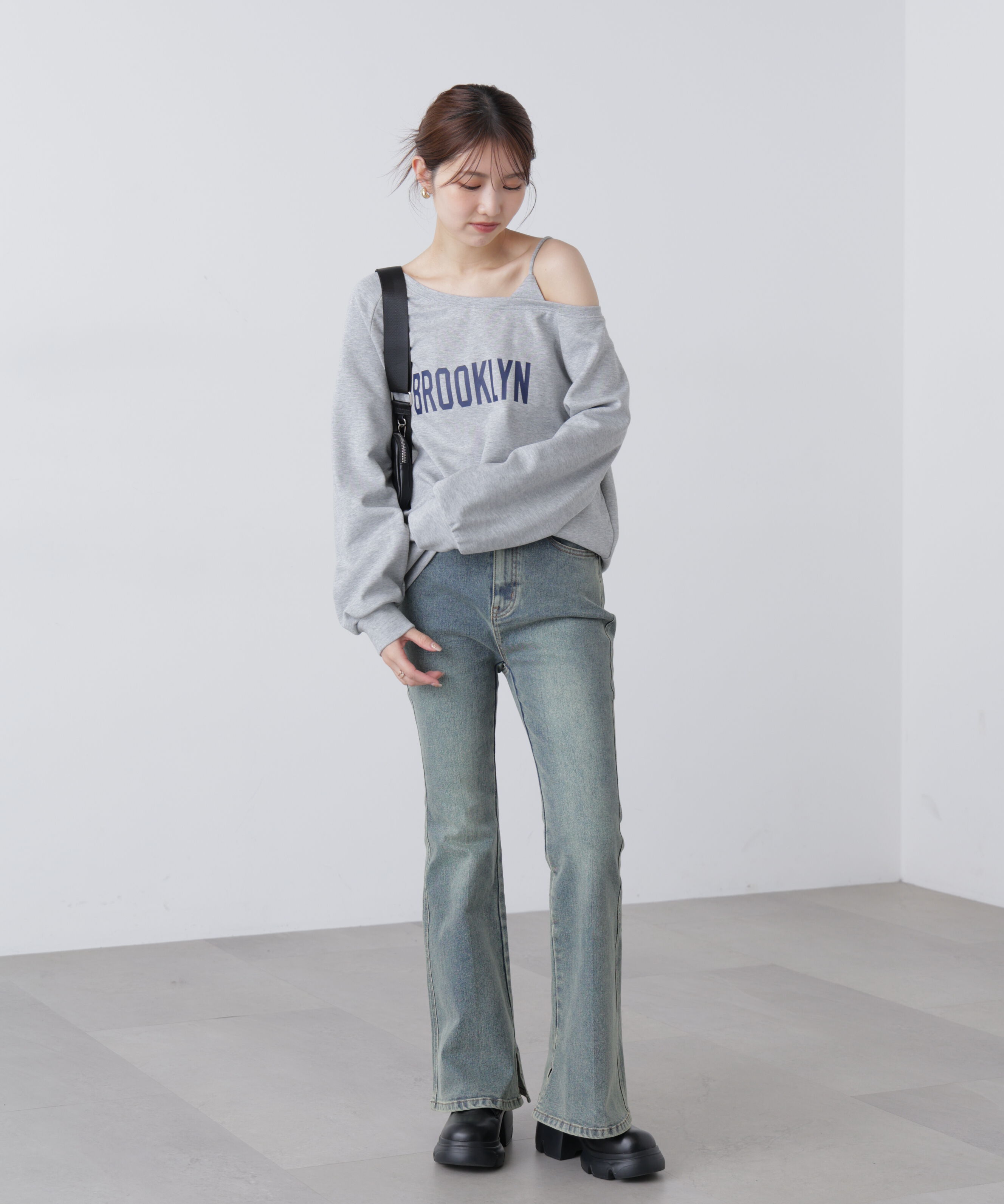  「ワンショルロゴプリントスウェット」|Tシャツ・カットソー|