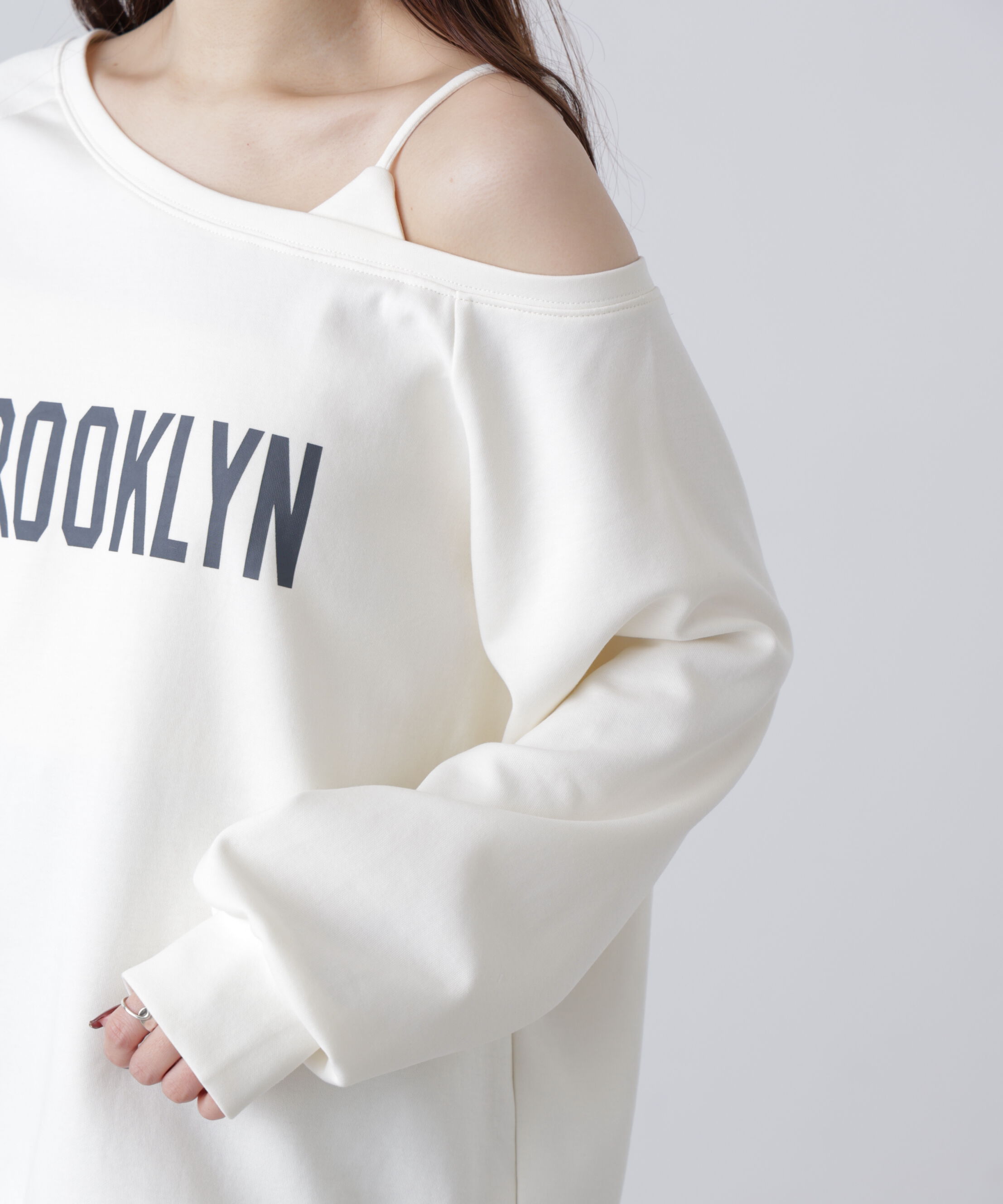  「ワンショルロゴプリントスウェット」|Tシャツ・カットソー|