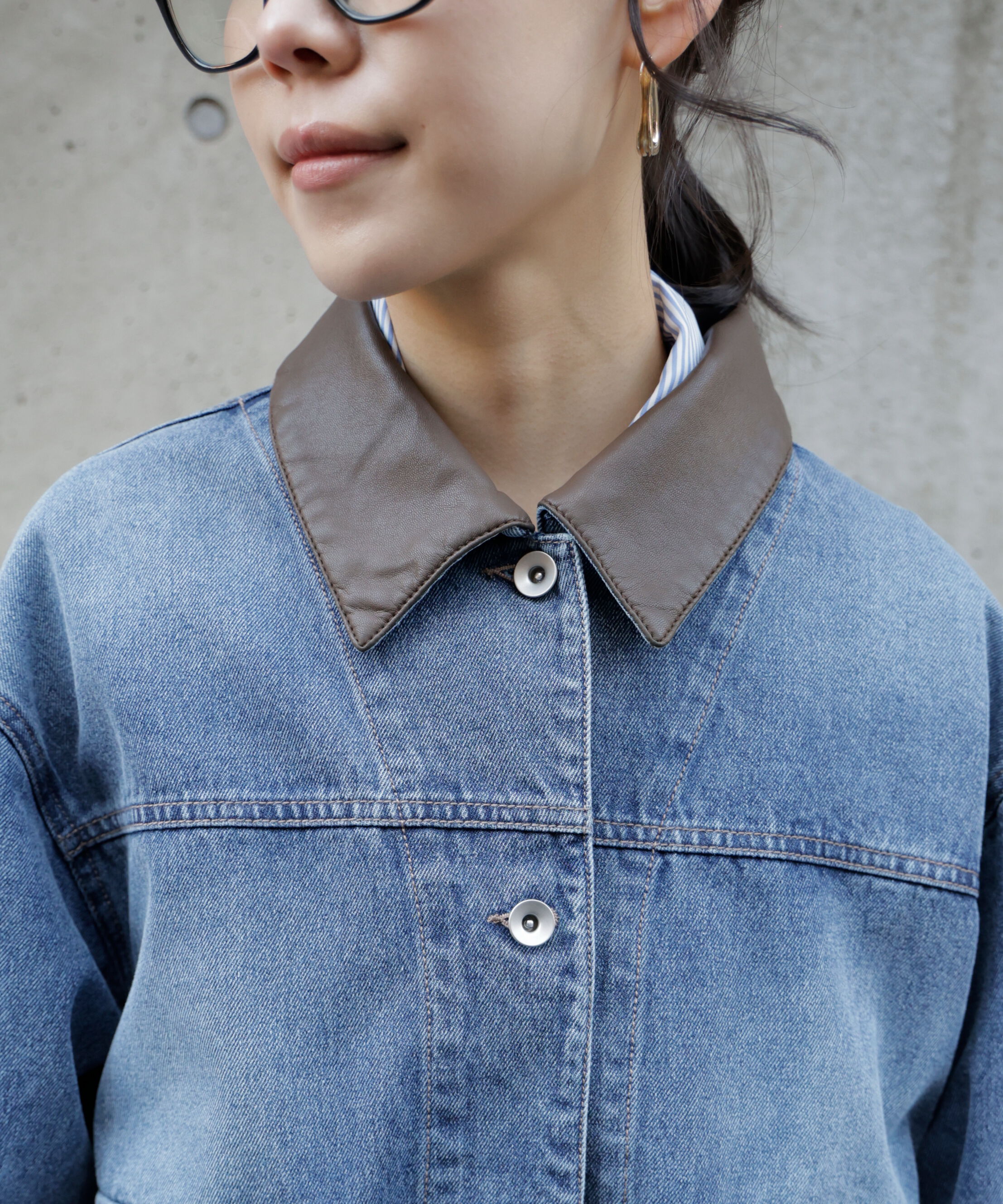  「バイカラーワークジャケット」|ブルゾン・スタジャン|