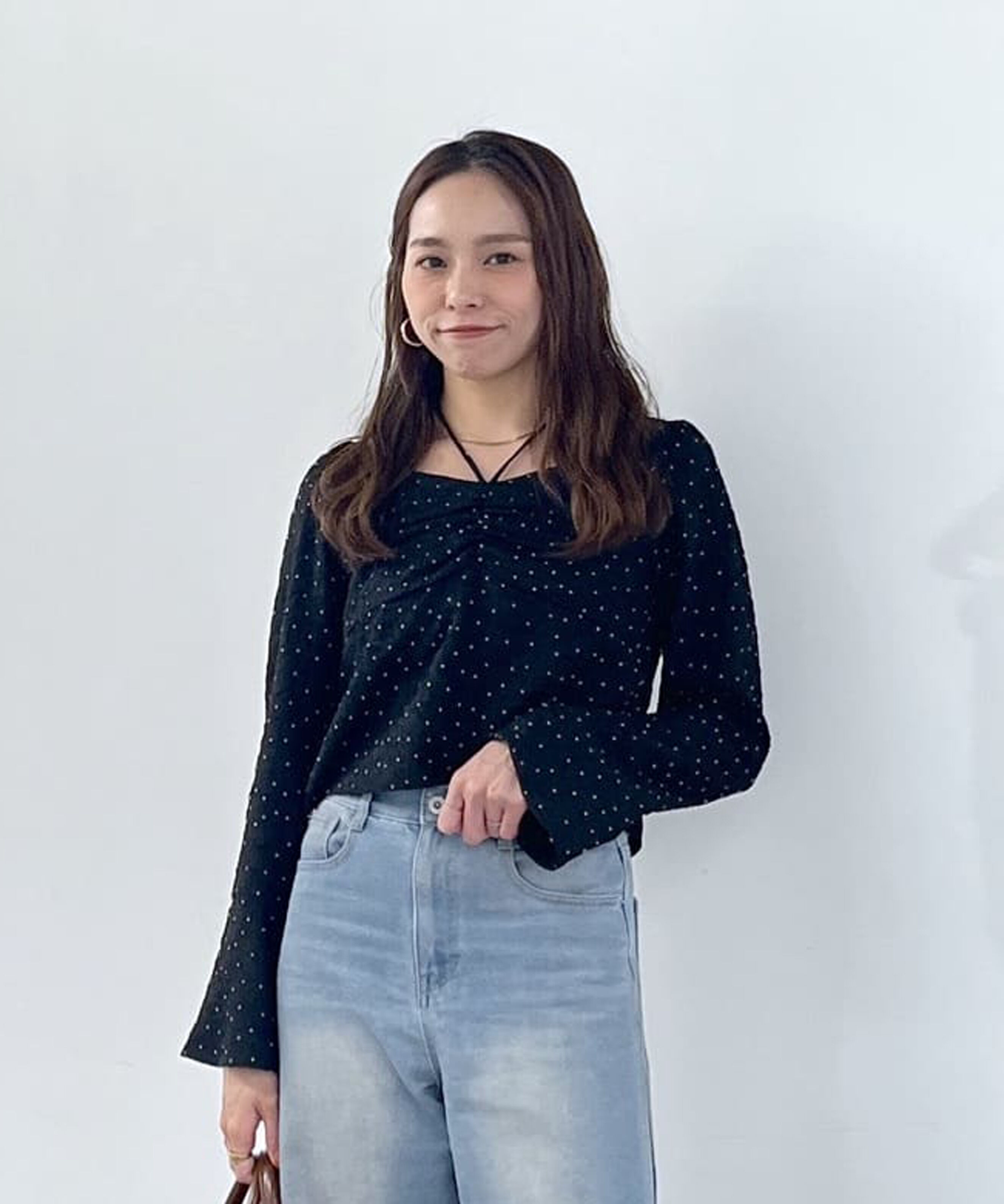  「フロントギャザーネックリボン付きブラウス」|シャツ・ブラウス|ブラックベー 1