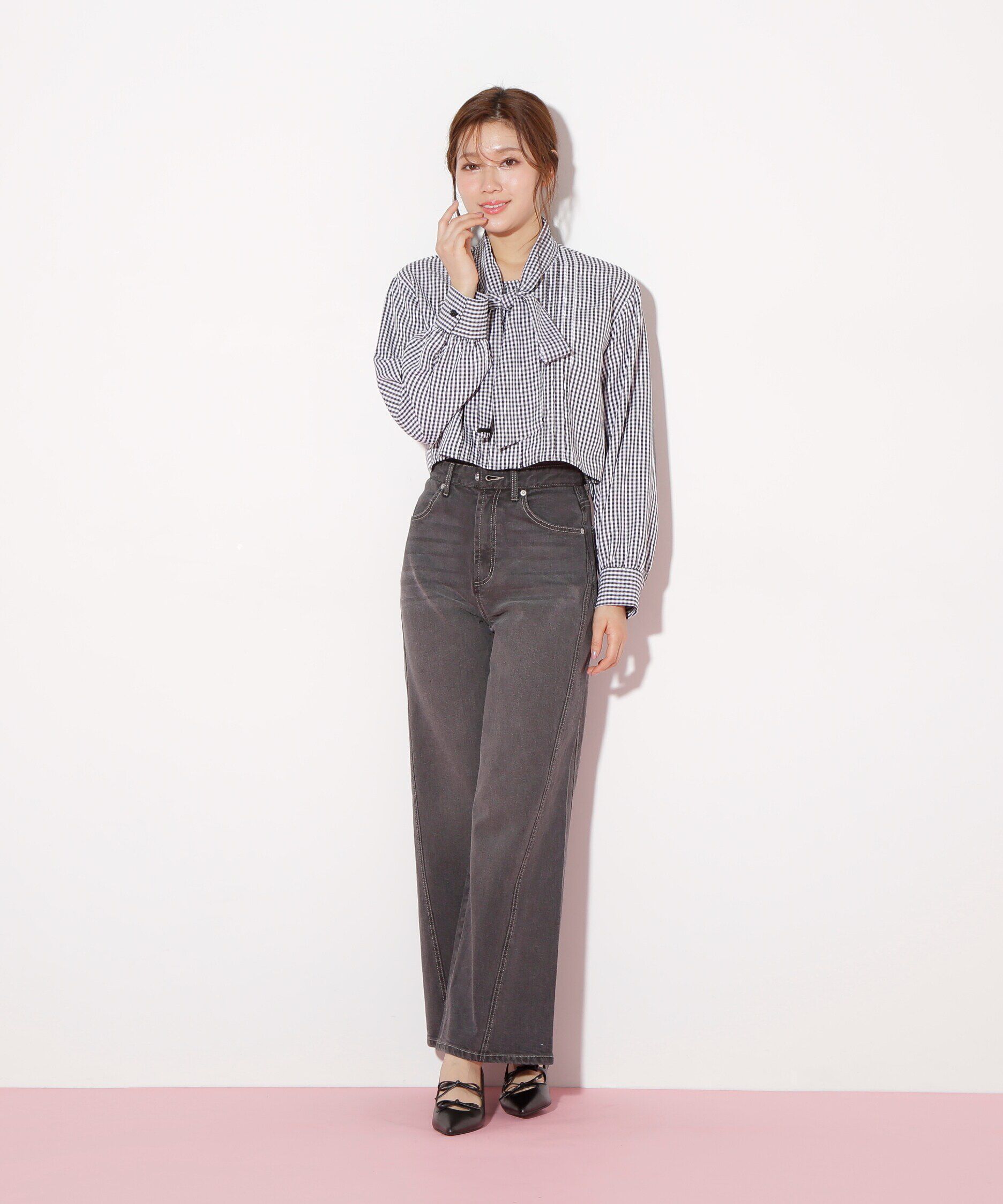  「ハイウエストストレートデニムパンツ」|その他|