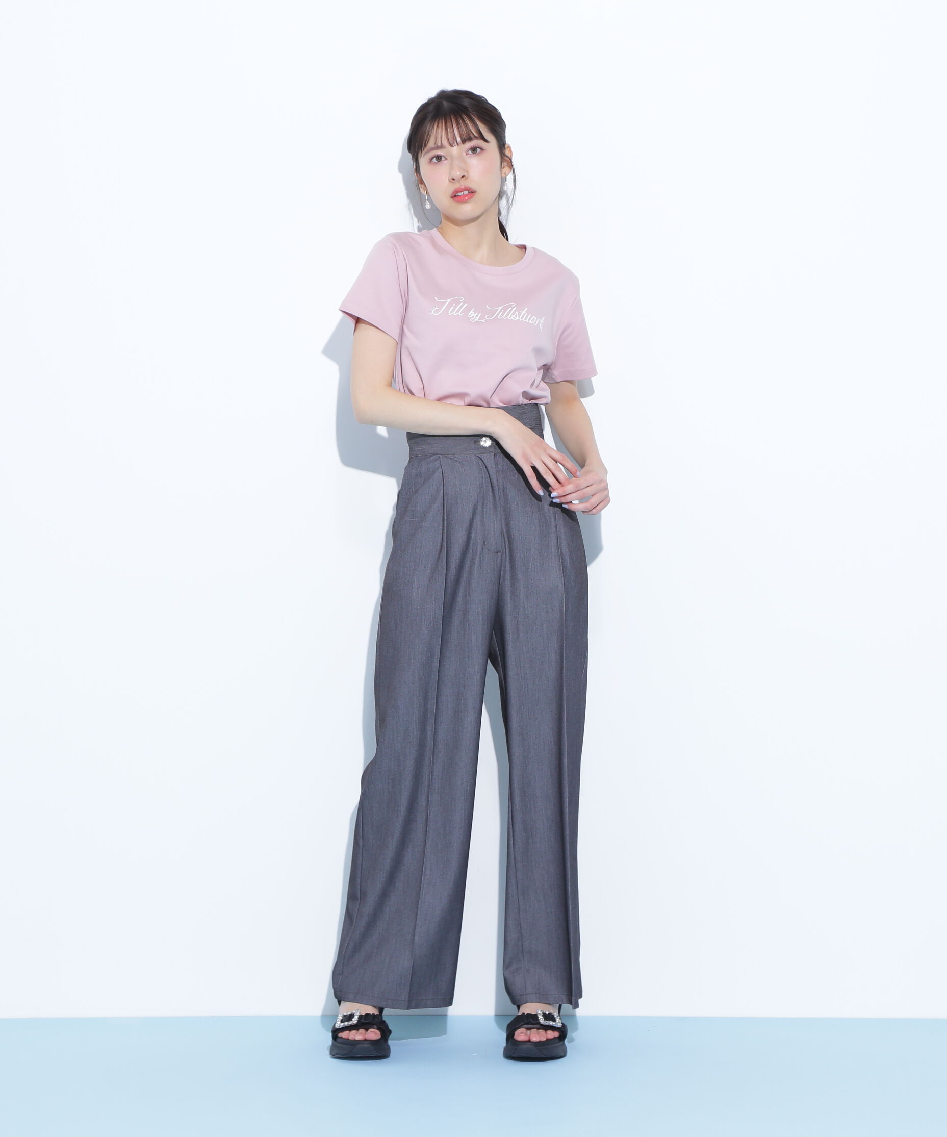  「ダブルウエストワイドパンツ」|その他|