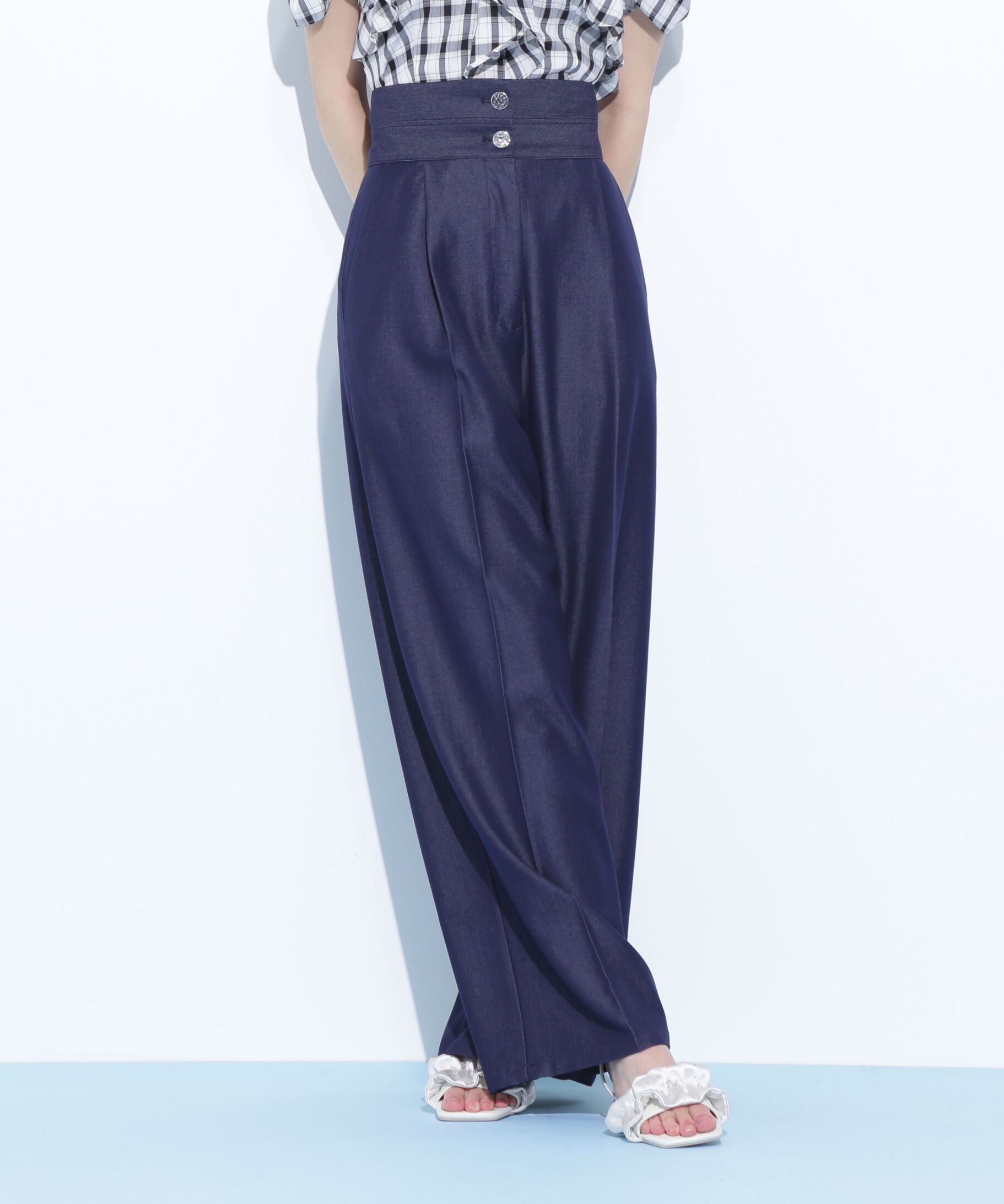  「ダブルウエストワイドパンツ」|その他|