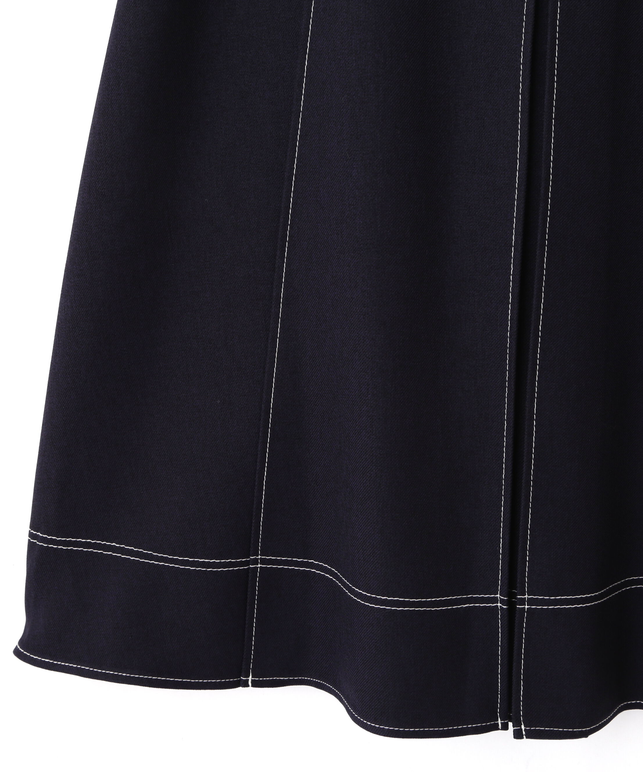  「フロント釦配色ステッチスカート」|スカート|