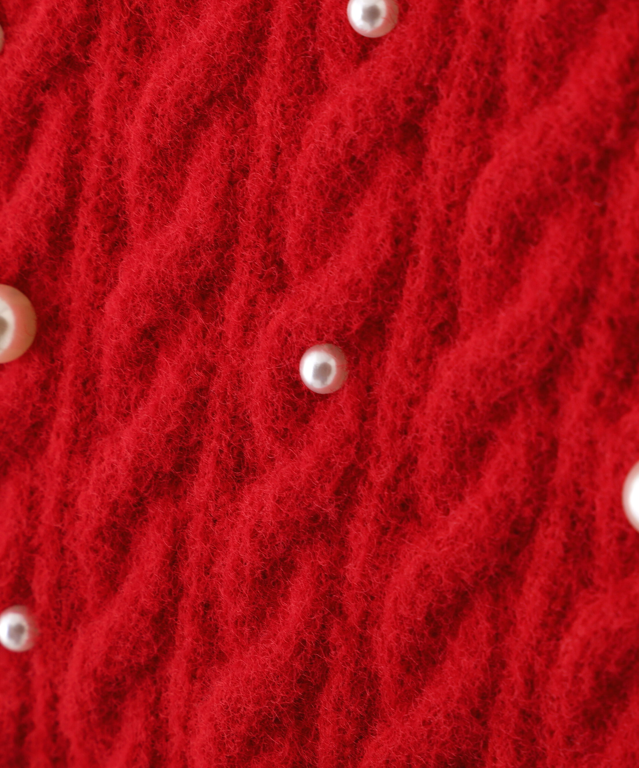  「ランダムパールミニケーブルニット」|ニット・セーター|