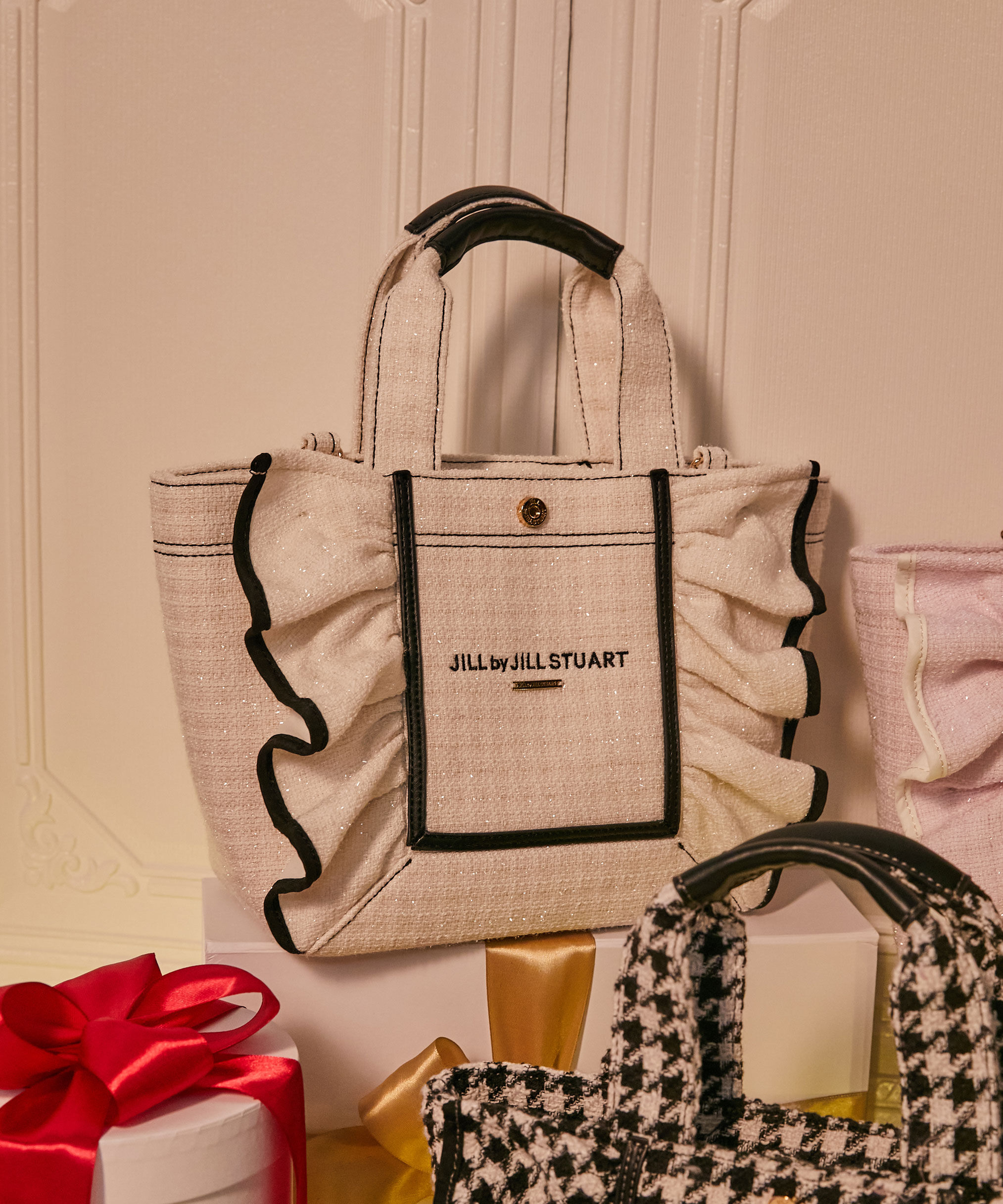  「＜リミテッドファブリック＞フレームフリルトートバッグ」|その他|ホワイト