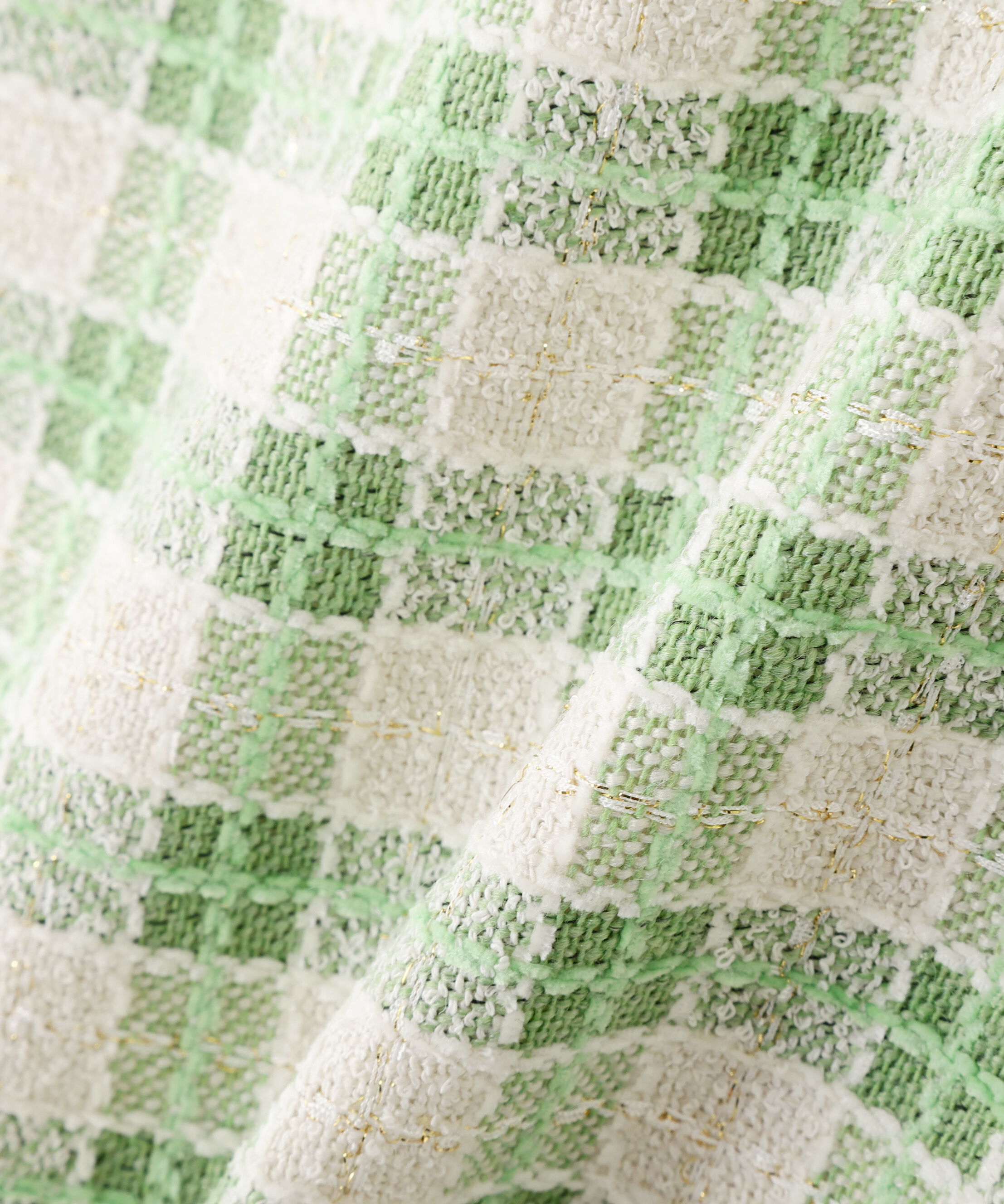  「ブロックチェックツィードミニスカート」|スカート|