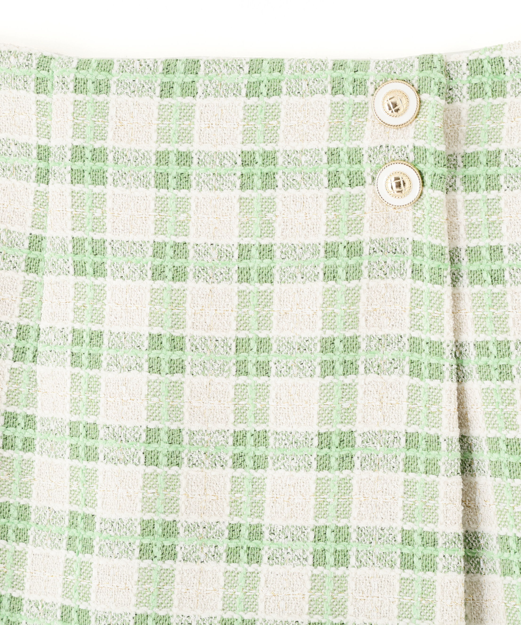  「ブロックチェックツィードミニスカート」|スカート|