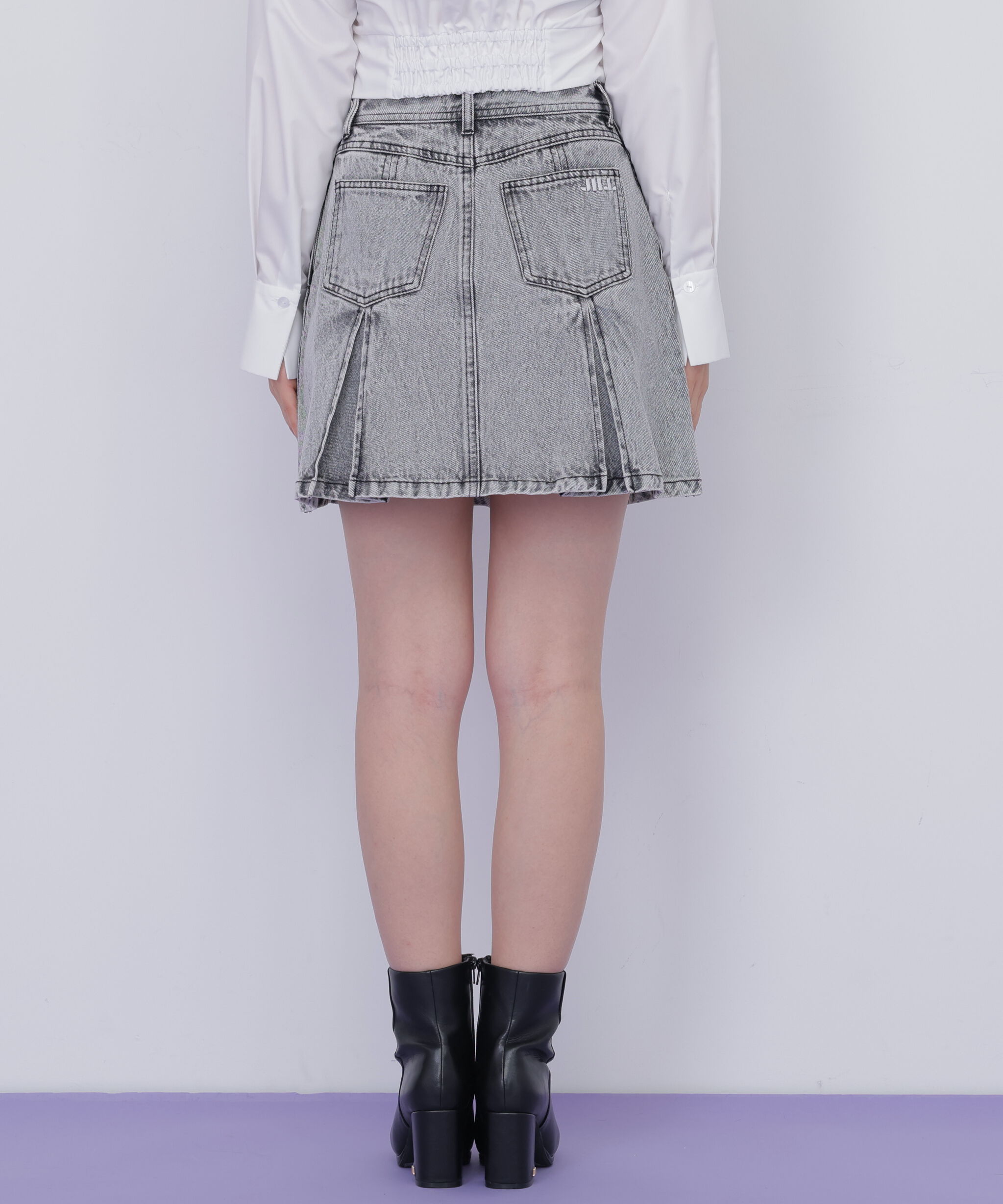  「構築パネルデニムミニスカート」|スカート|