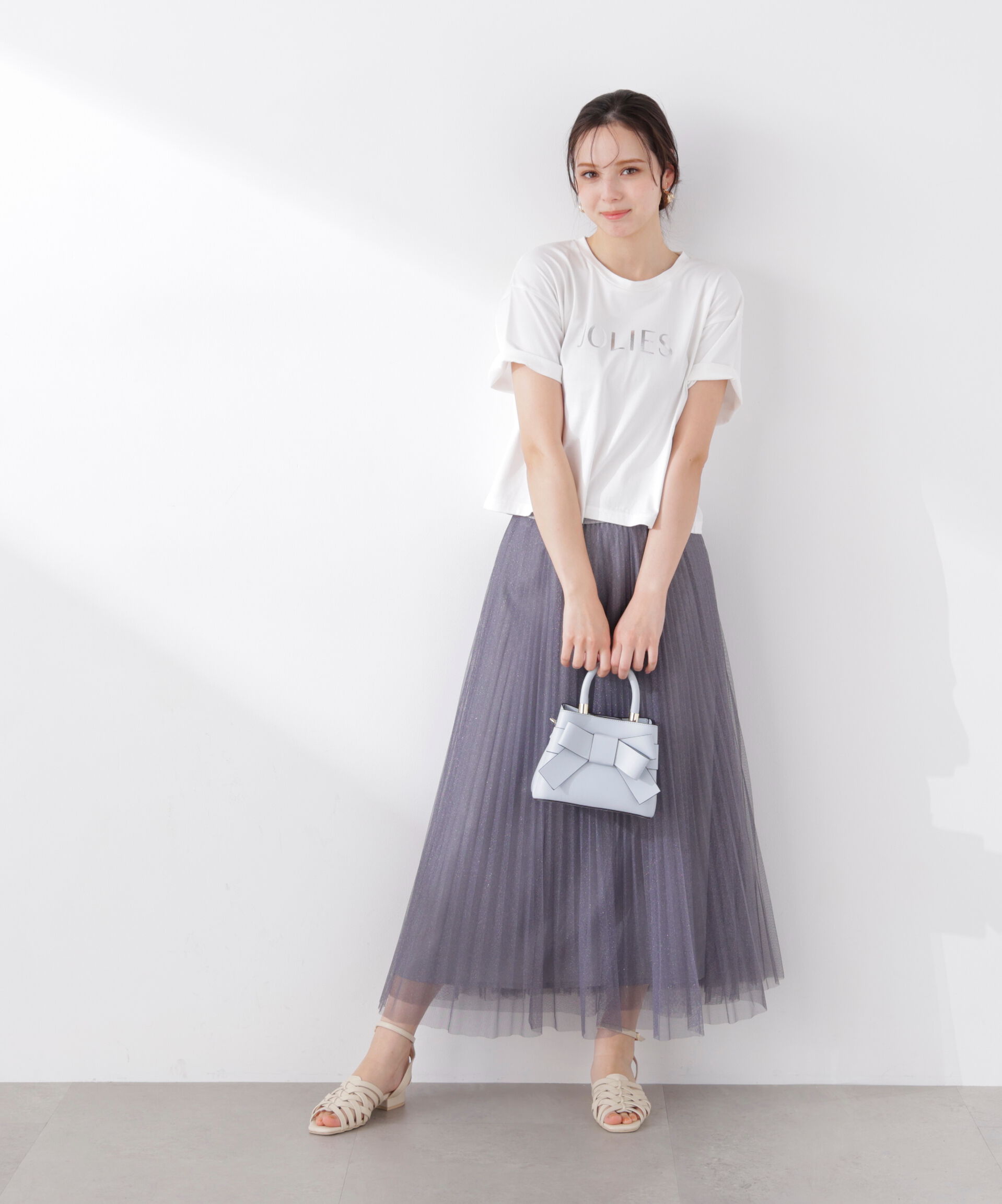 PROPORTION BODY DRESSING「《EDIT COLOGNE》ラメプリーツスカート26SS」|スカート|