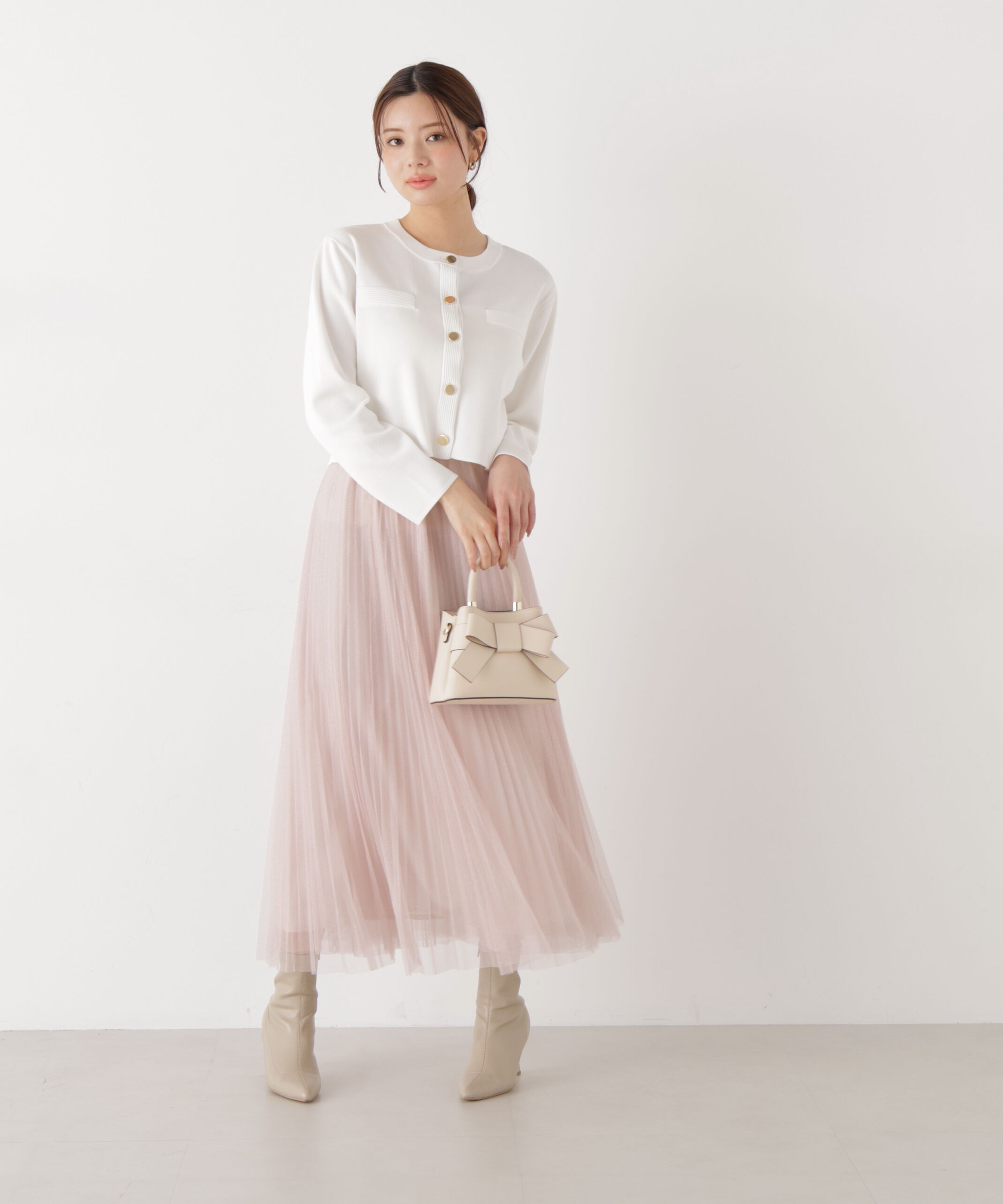 PROPORTION BODY DRESSING「《EDIT COLOGNE》ラメプリーツスカート26SS」|スカート|