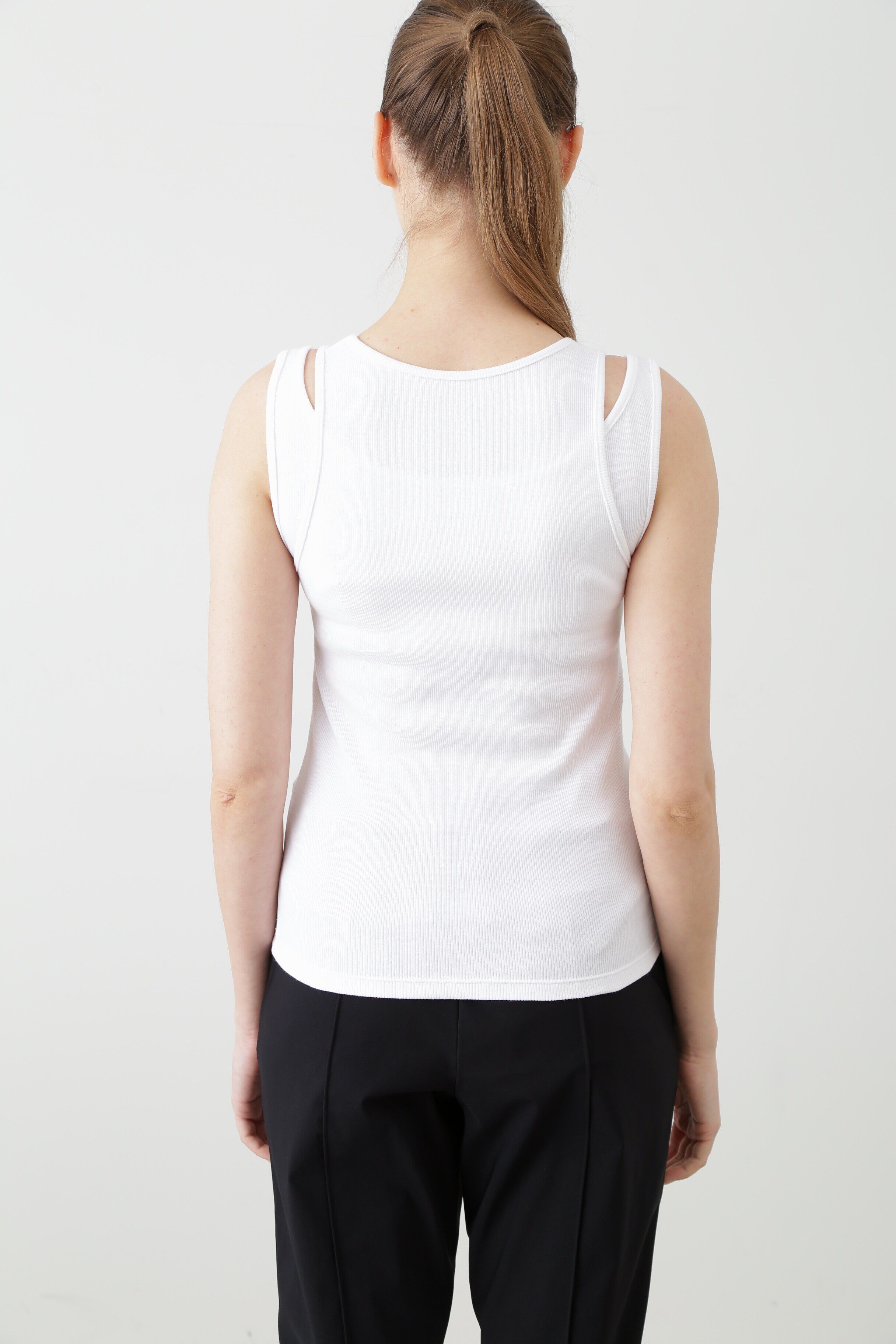  「[THE HOLIDAY CLOSET]カップ付きリブタンクトップ」|Tシャツ・カットソー|