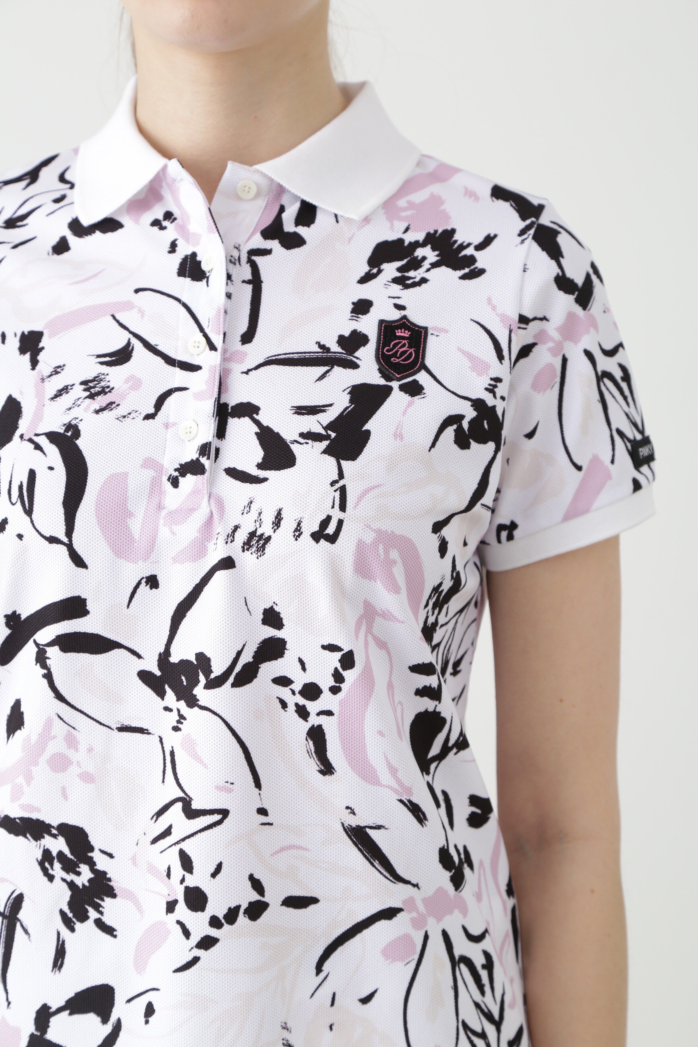  「[PINKY GOLF]オプティカルフラワープリントポロシャツ」|Tシャツ・カットソー|