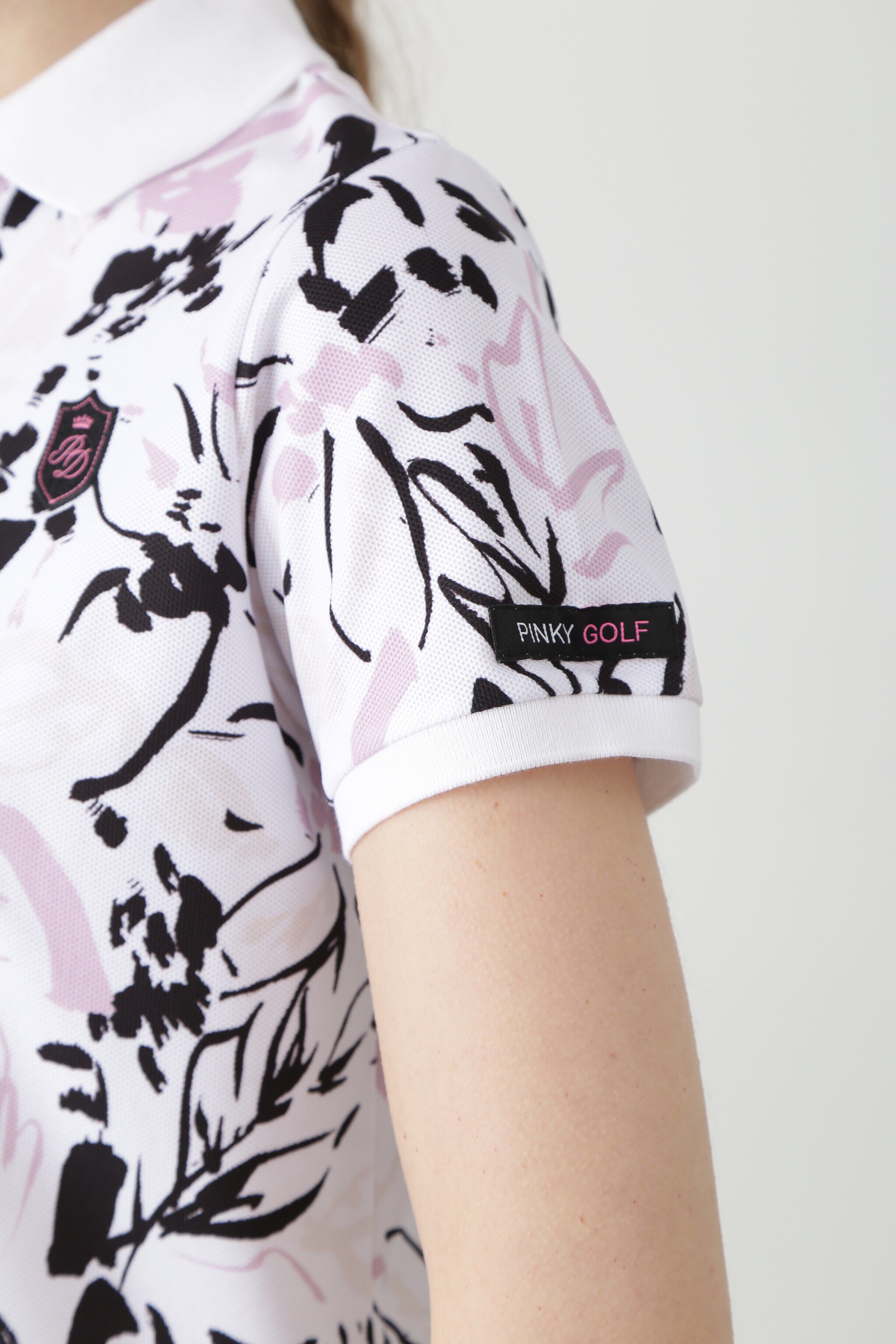  「[PINKY GOLF]オプティカルフラワープリントポロシャツ」|Tシャツ・カットソー|