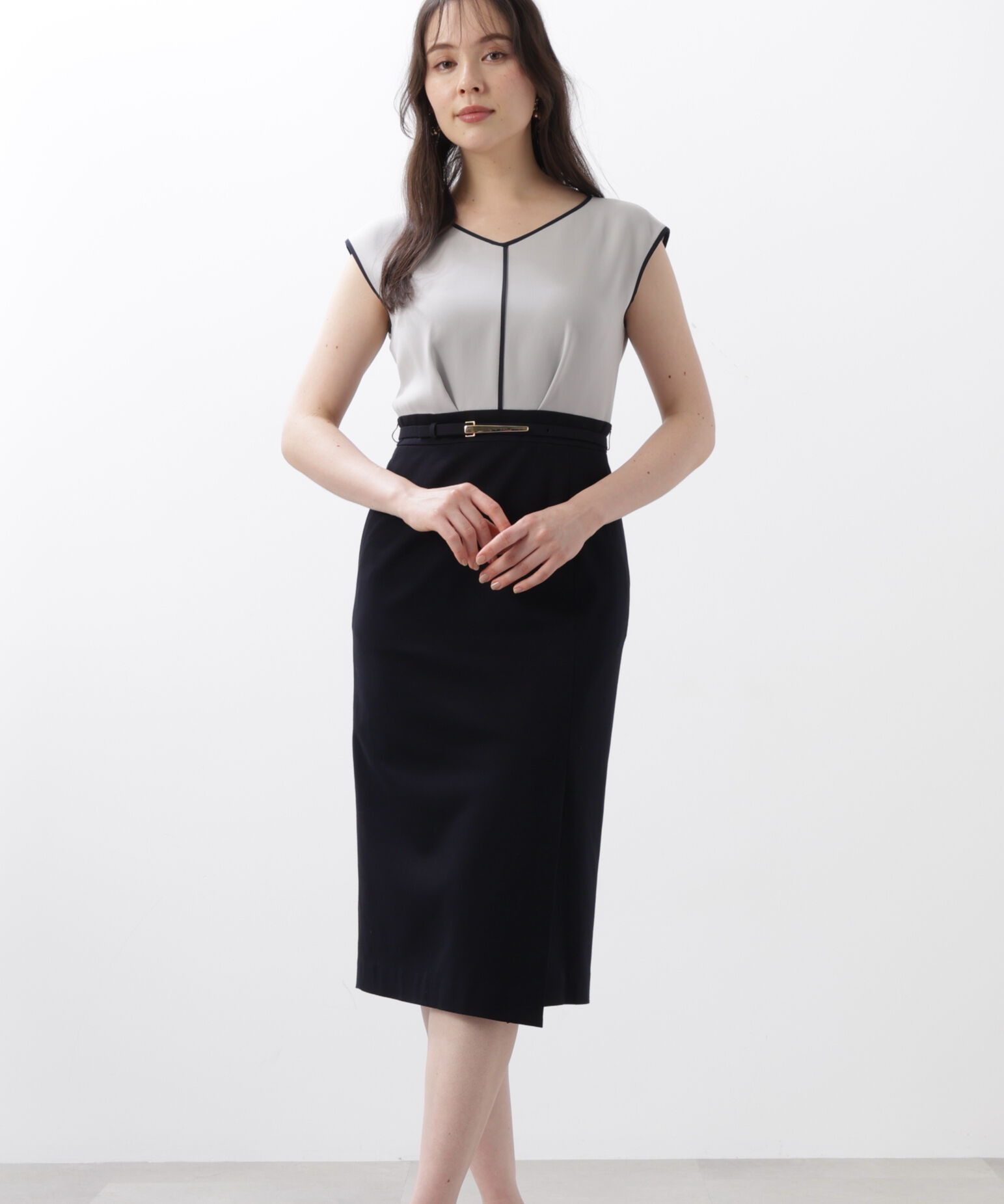  「◆バイカラーコンビワンピース」|ワンピース|