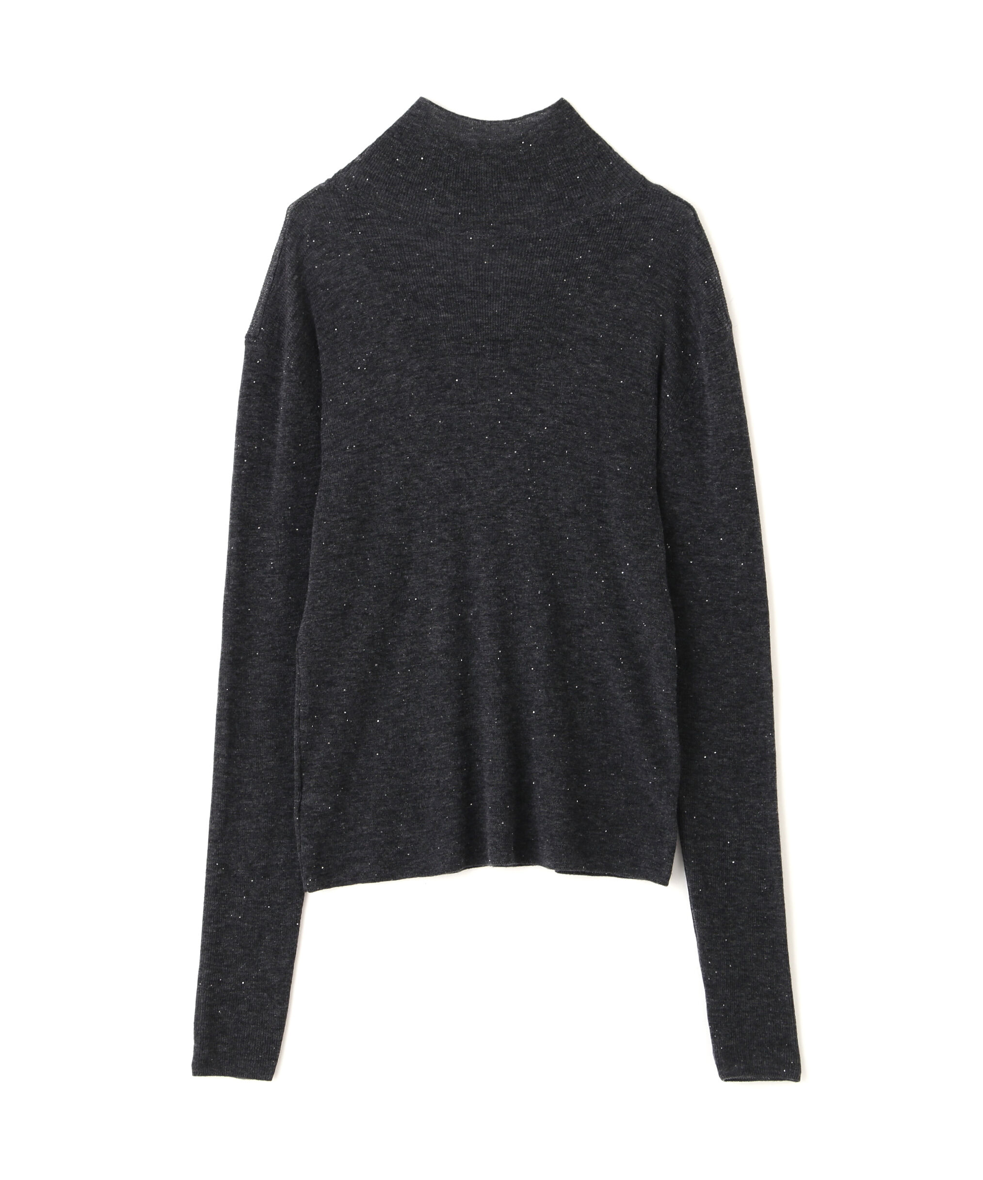  「◆スパンコールシアーモックネックプルオーバー」|ニット・セーター|