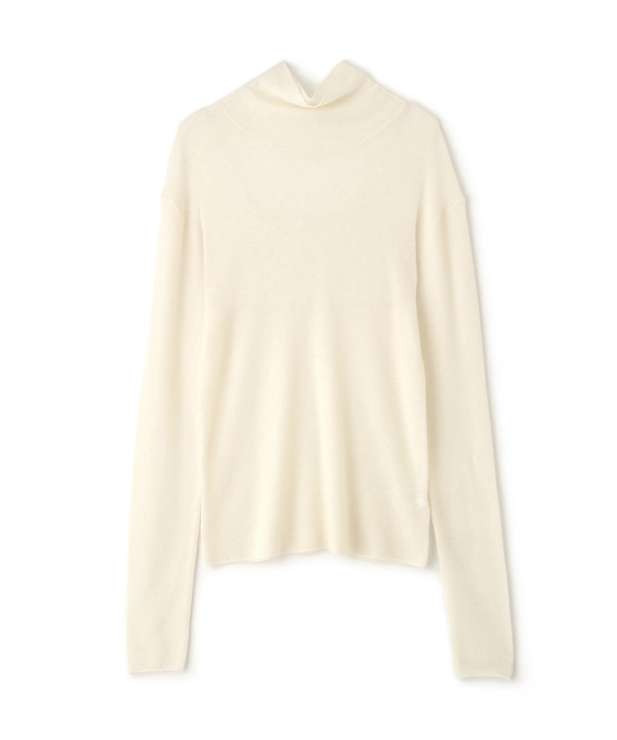  「◆スパンコールシアーモックネックプルオーバー」|ニット・セーター|