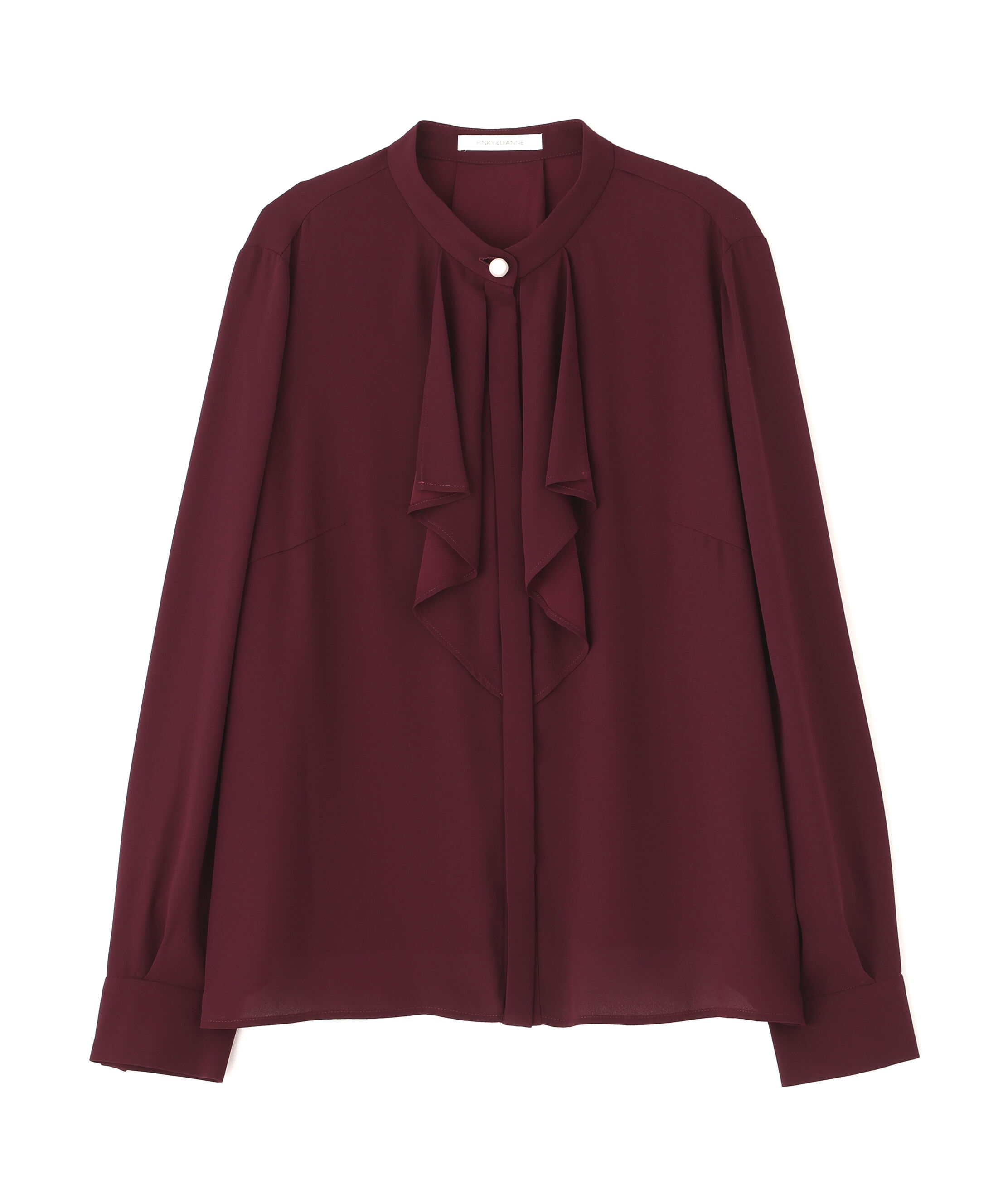  「◆フロントラッフルパール釦ブラウス」|シャツ・ブラウス|