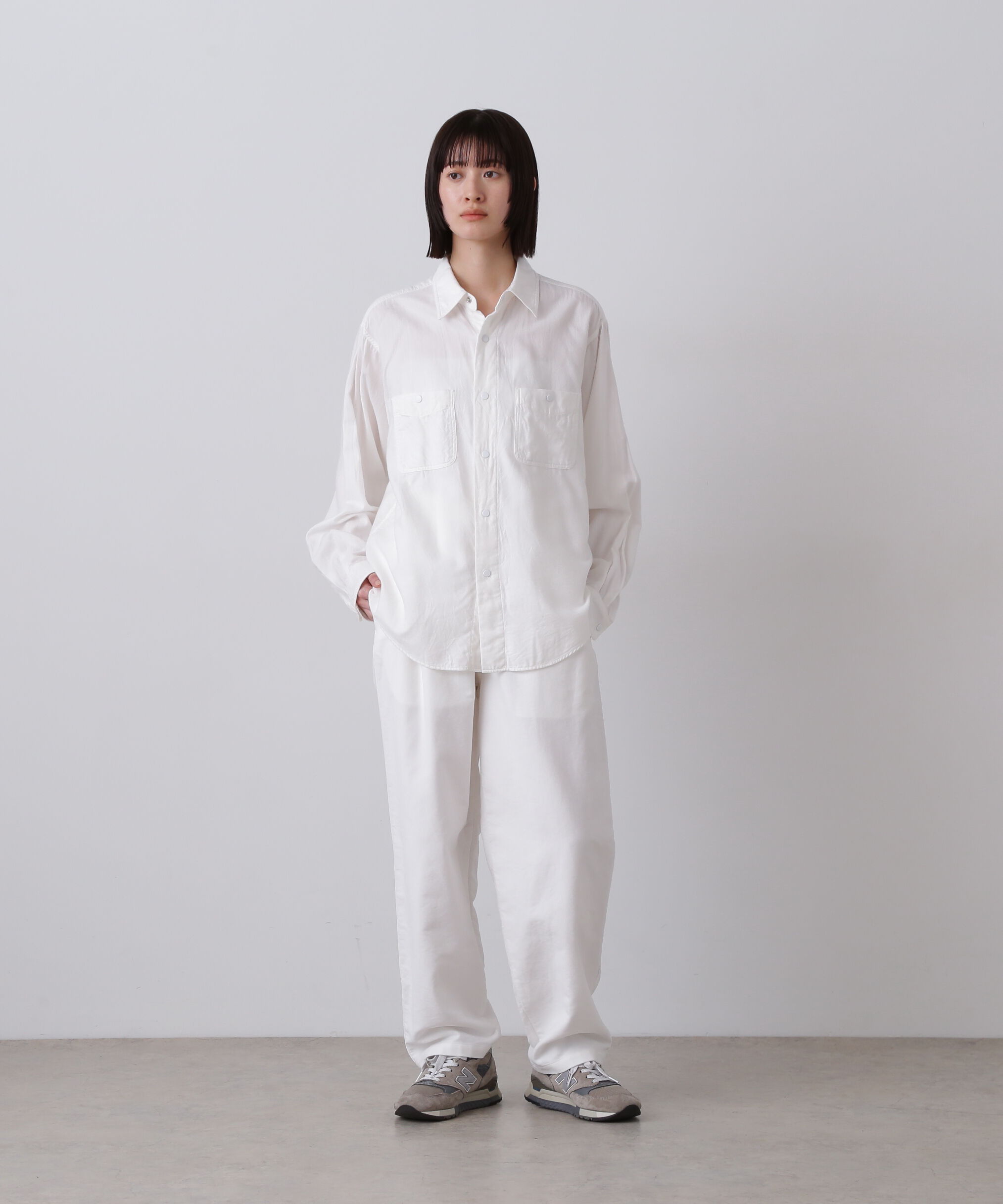 YLEVE 「Ｙ /  BRUSHED ORGANIC COTTON TENCEL SNAP SHIRT」|シャツ・ブラウス|