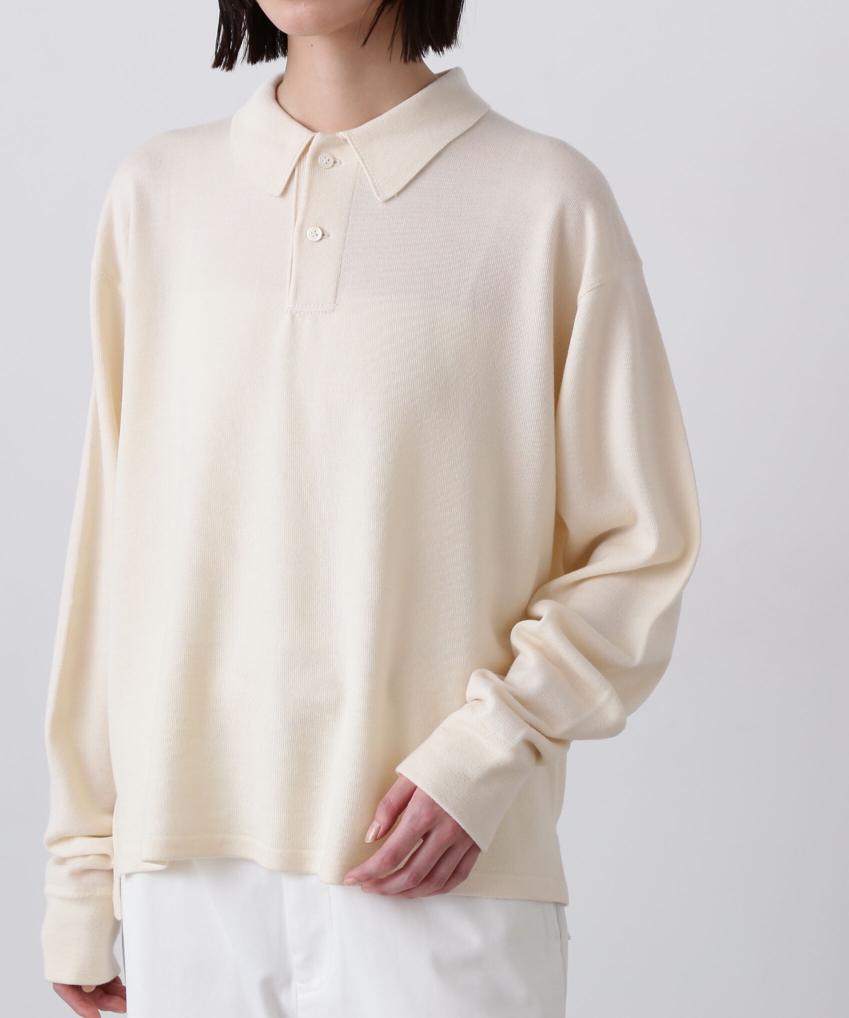 YLEVE 「Ｙ / NONMULESING WOOL KN POLO」|ニット・セーター|