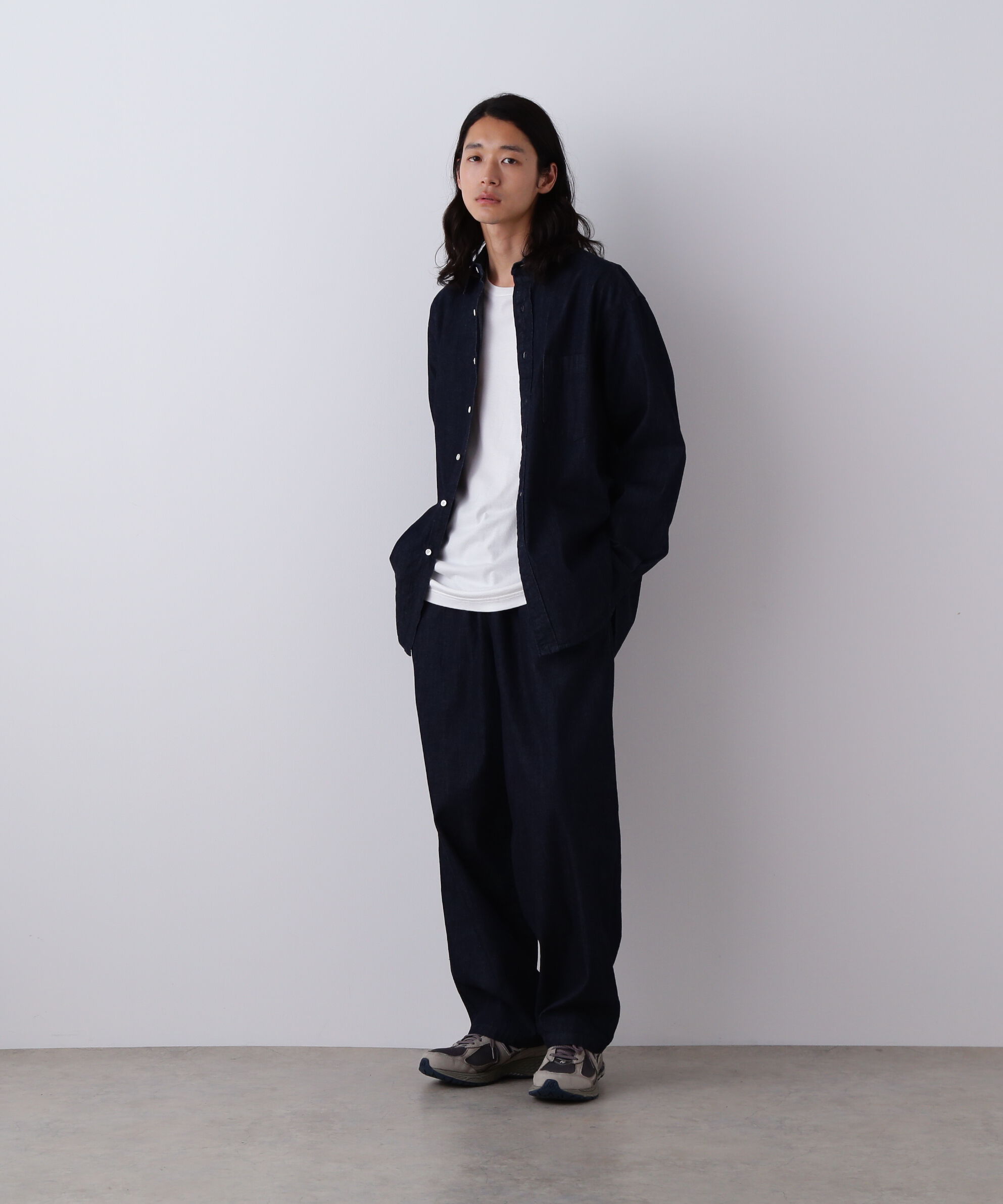 YLEVE 「Ｙ / ORGANIC COTTON LIGHT DENIM TROUSERS」|その他|ネイビー