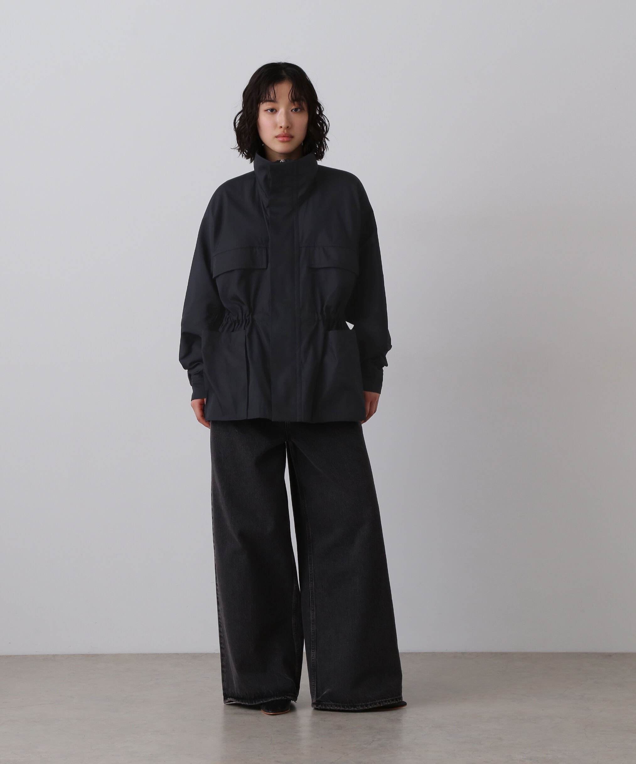 YLEVE 「YLEVE / HIGH COUNT DOUBLE TWILL POLYESTER BLOUSON」|ブルゾン・スタジャン|