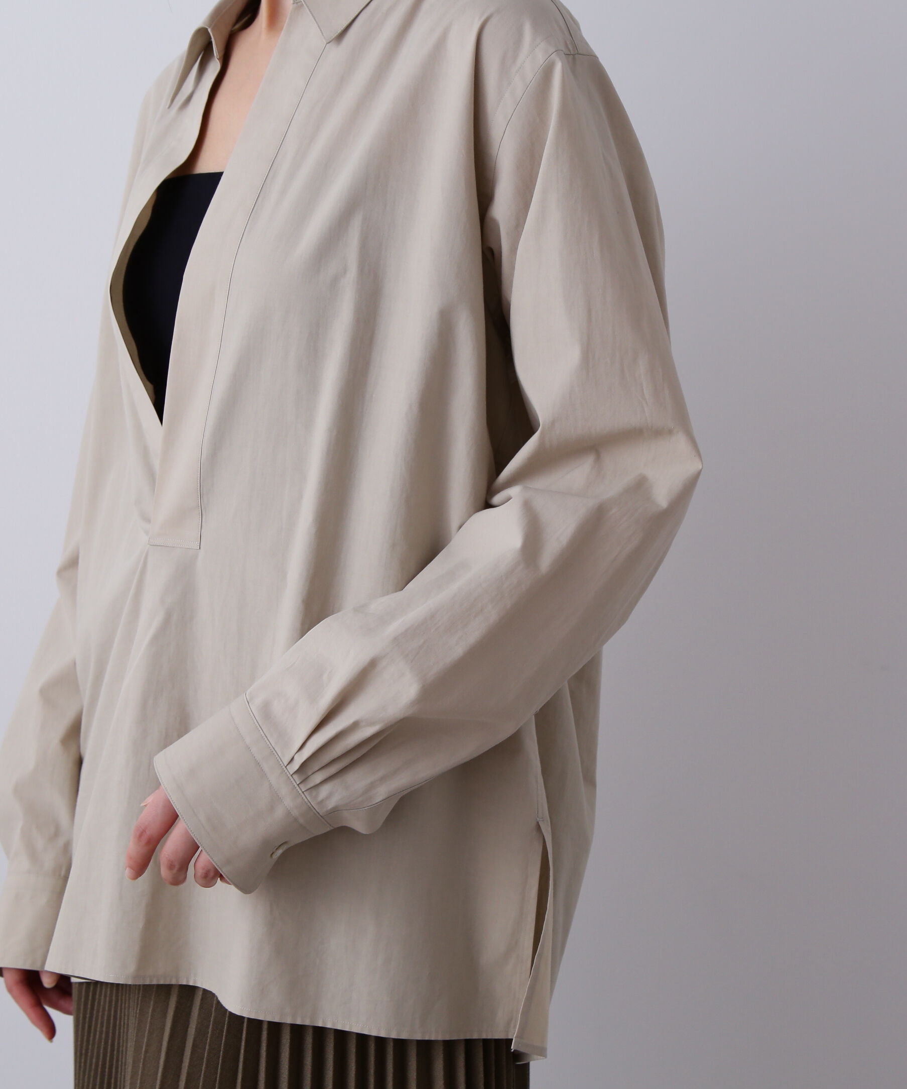 YLEVE 「YLEVE / COTTON SILK TYPEWRITER SKIPPER SHIRT」|シャツ・ブラウス|