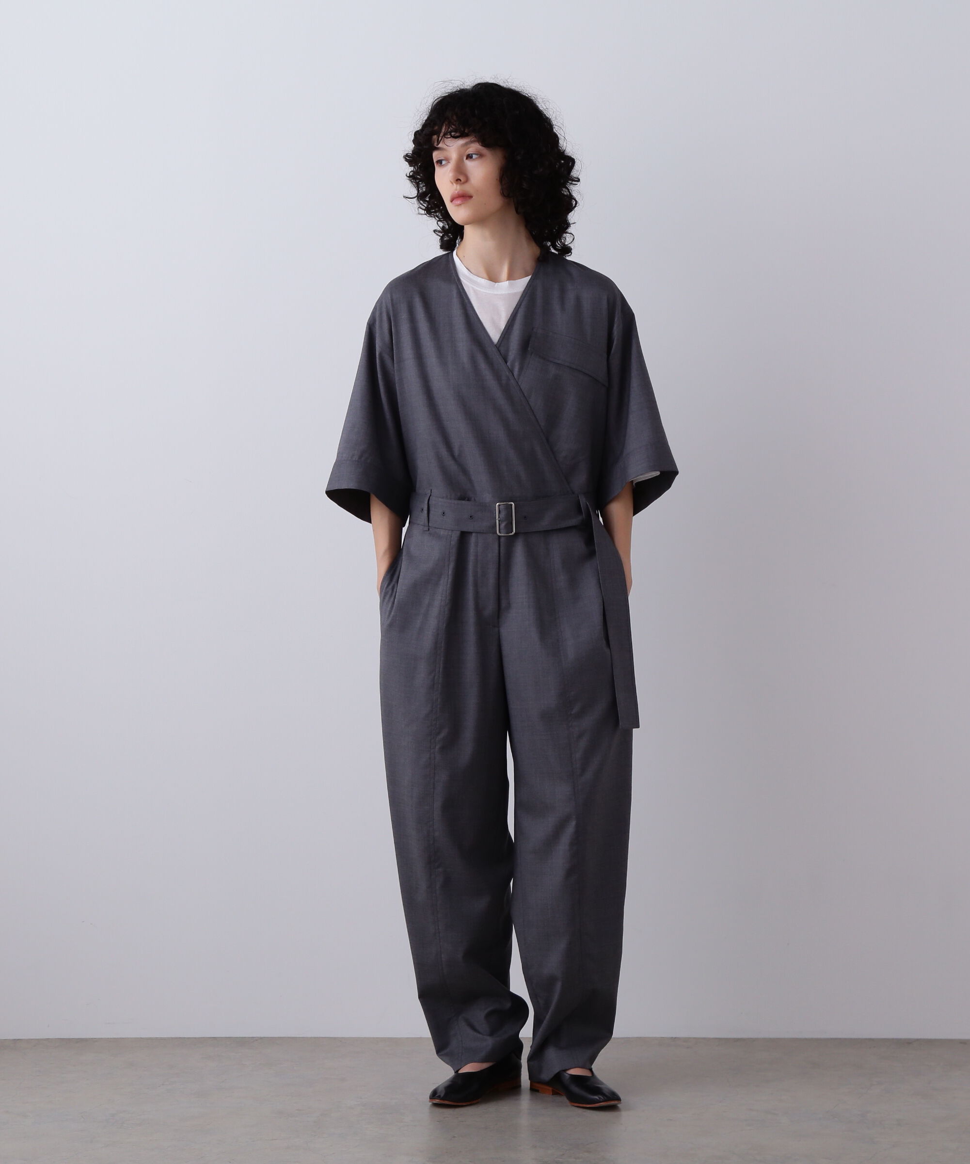 YLEVE 「YLEVE / SUPER120'S CHAMBRAY WOOL ALL IN ONE」|ワンピース|