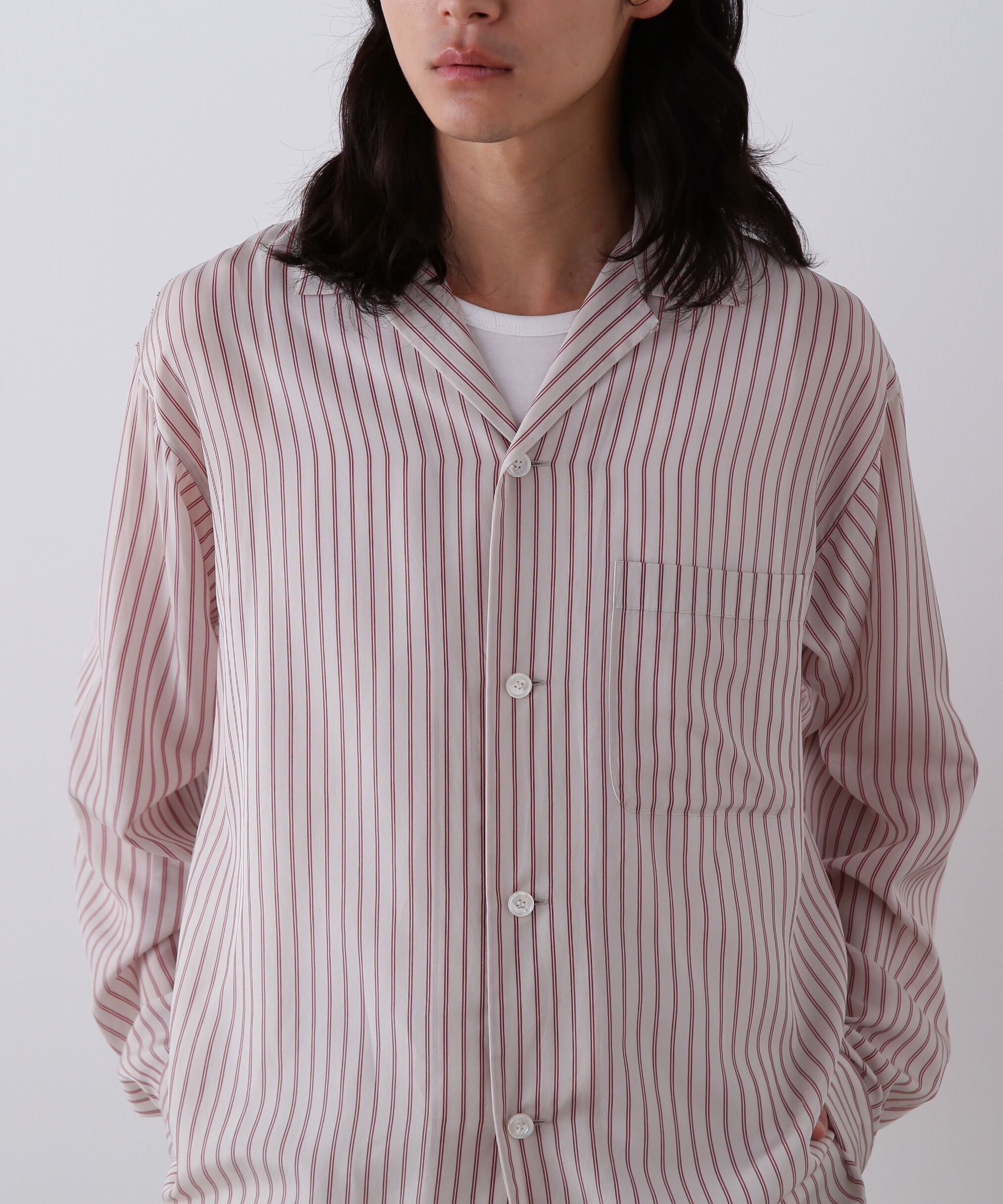 YLEVE 「YLEVE / ACETATE CUPRA STRIPE PAJAMA SHIRT」|シャツ・ブラウス|