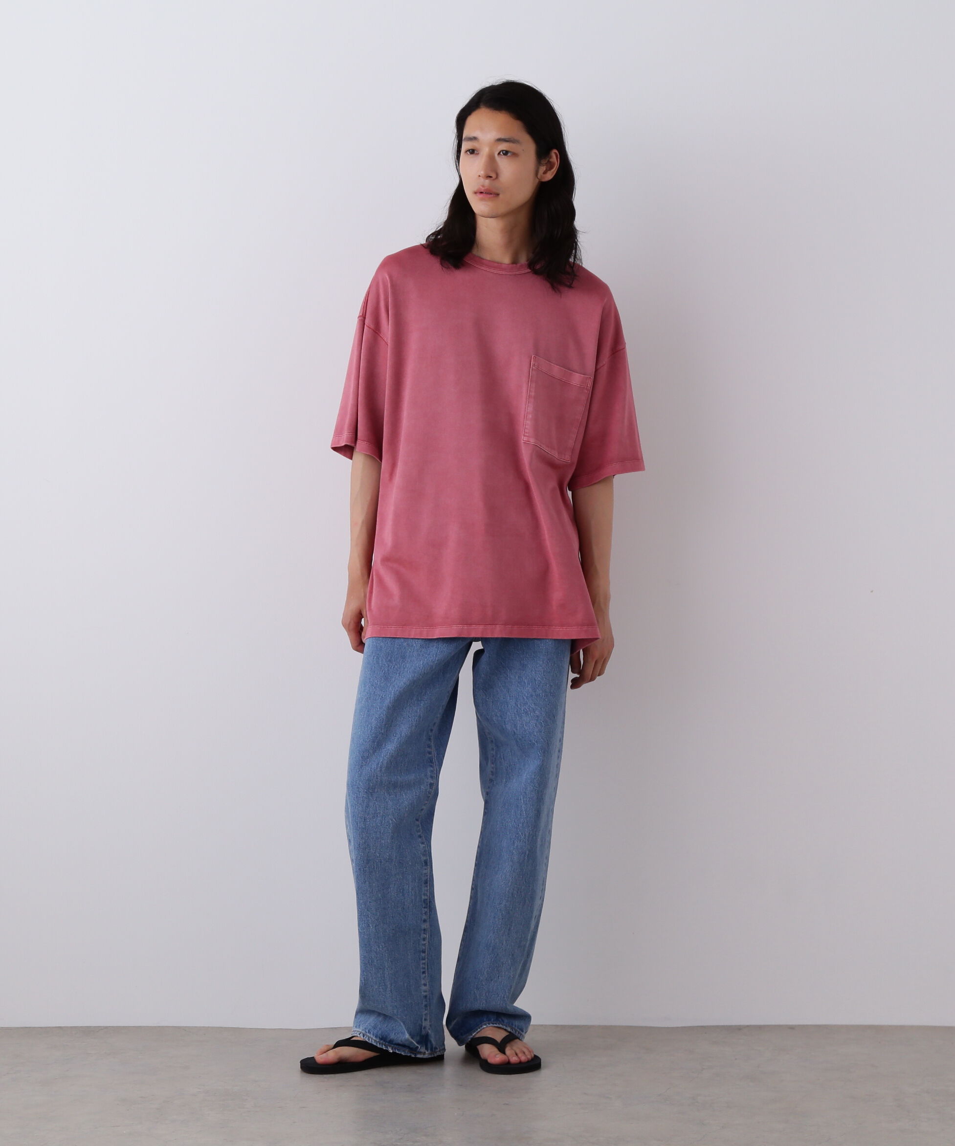 YLEVE 「YLEVE / COTTON RAYON PIGMENT DYE POCKET T-SHIRT」|Tシャツ・カットソー|