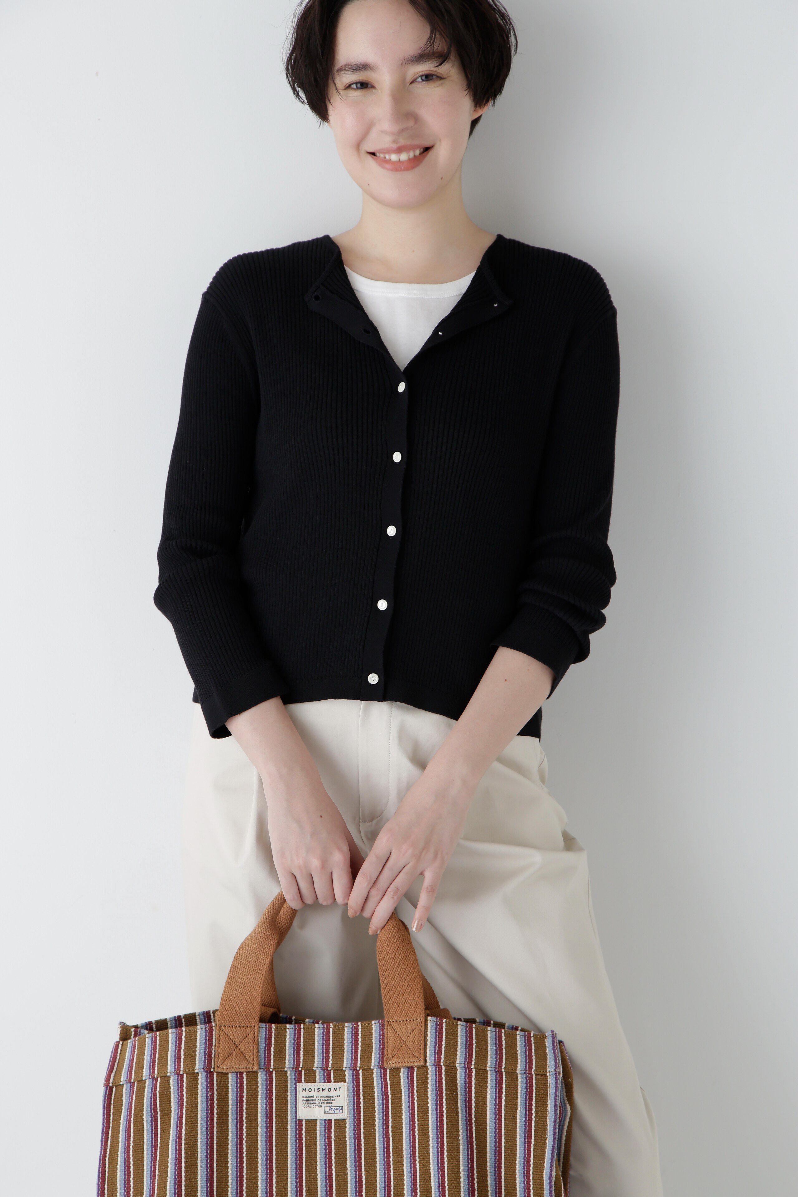  「◆【ウォッシャブル・UVカット】コットン混クルーカーディガン」|ニット・セーター|