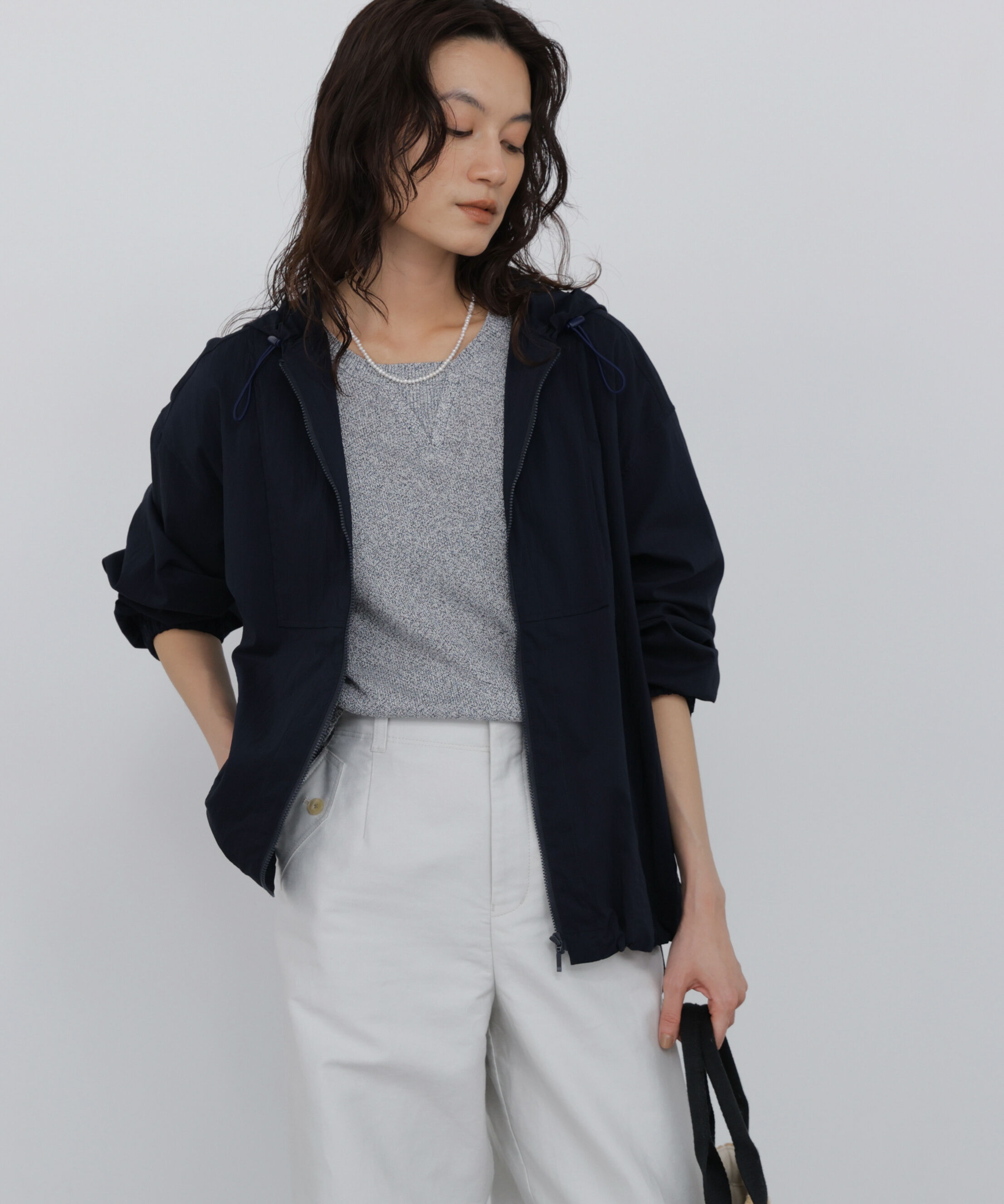  「◆《ウォッシャブル》シアーアノラックフーディーブルゾン」|ブルゾン・スタジャン|