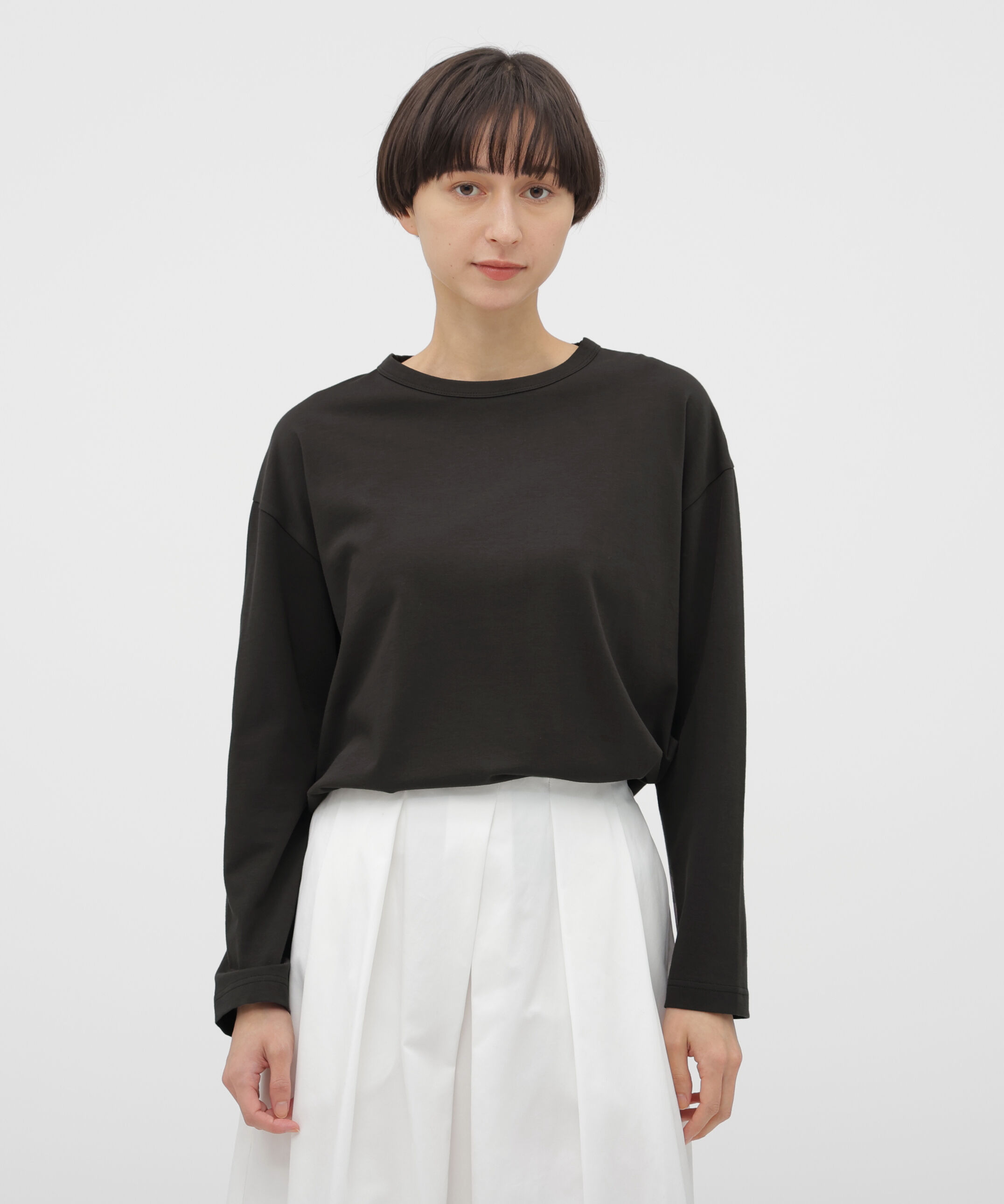 「SOFT COTTON JERSEY TOP」|Tシャツ・カットソー|CHARCOAL3