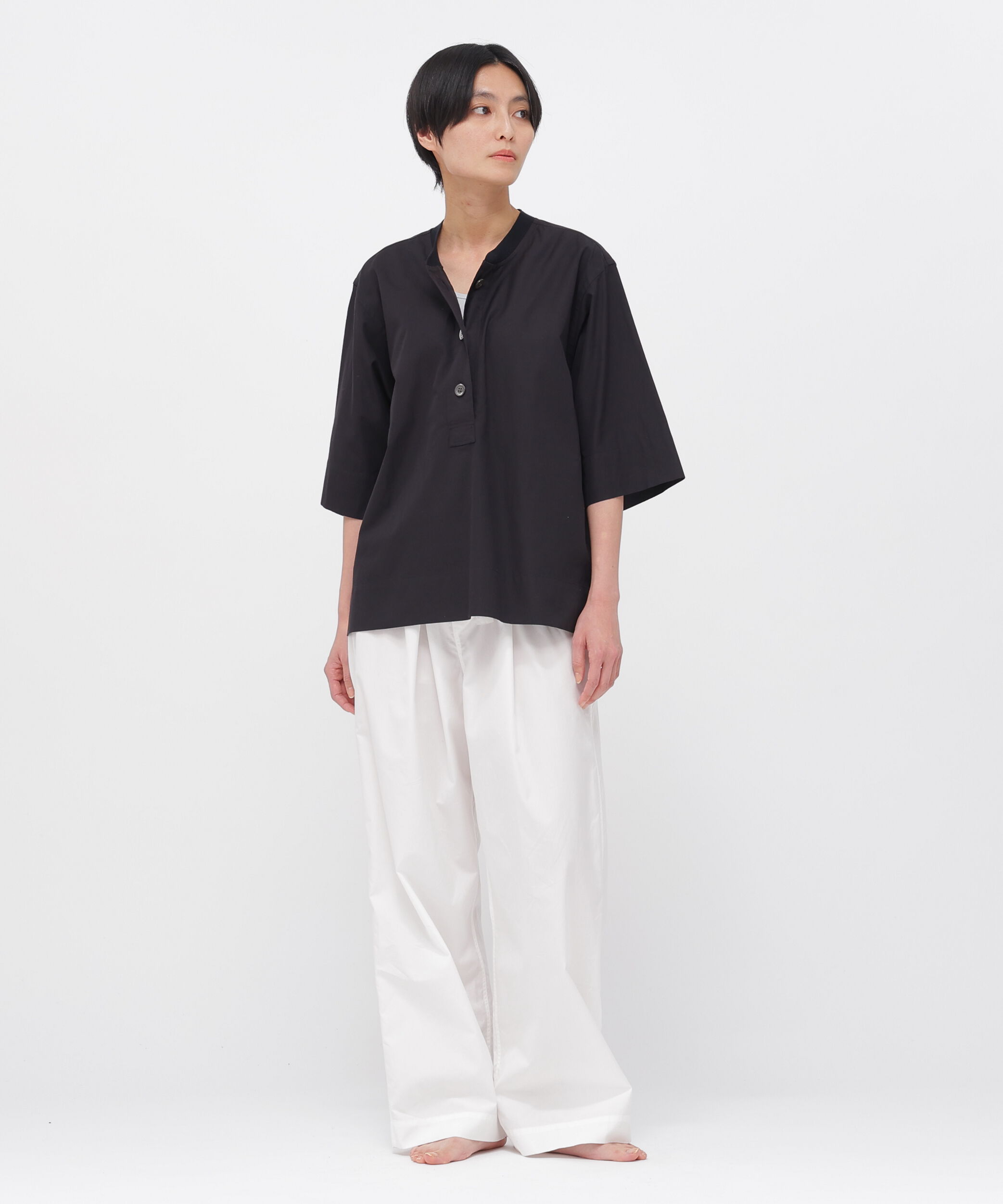 MARGARET HOWELL HOUSEHOLDGOODS「COTTON LINEN POPLIN SHIRT」|シャツ・ブラウス|