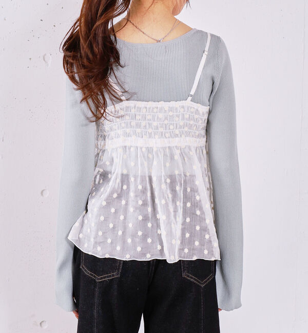 archives「フラワー刺繍ビスチェ&times;リブニットプルオーバーＳＥＴ」|カーディガン|