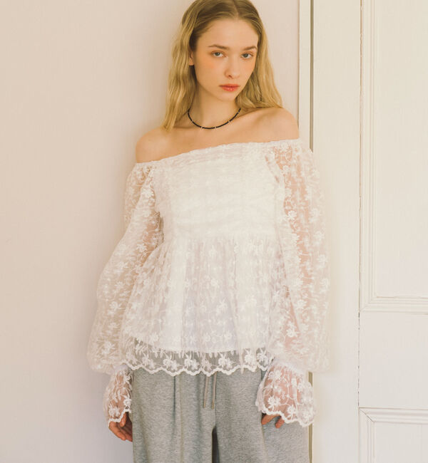 archives「刺繍レース２ｗａｙオフショルブラウス」|シャツ・ブラウス|