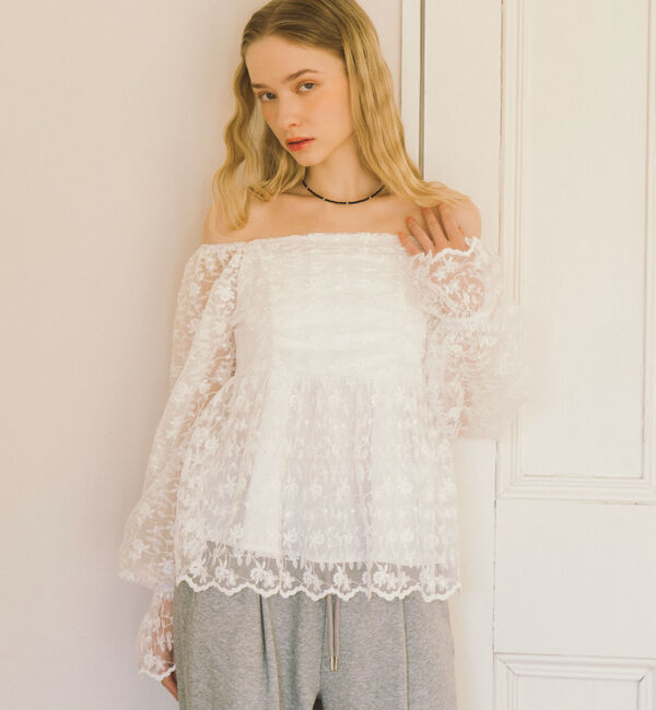 archives「刺繍レース２ｗａｙオフショルブラウス」|シャツ・ブラウス|