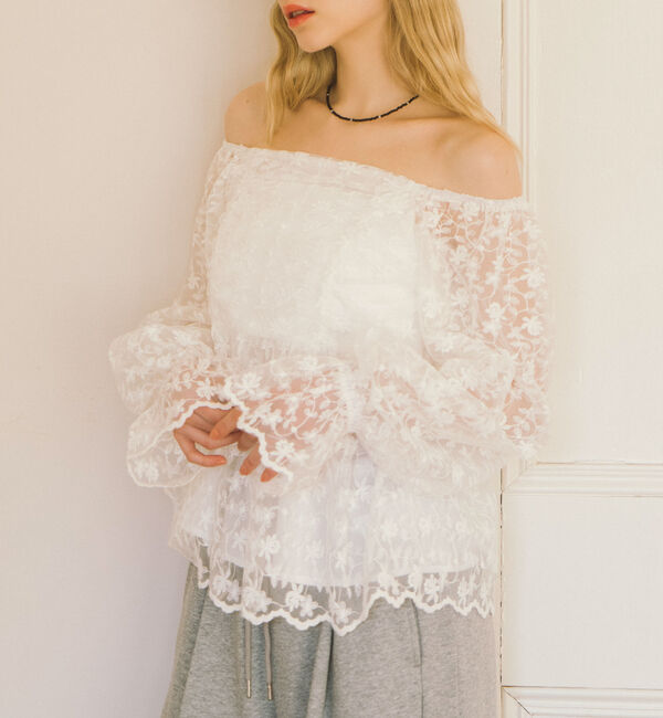 archives「刺繍レース２ｗａｙオフショルブラウス」|シャツ・ブラウス|