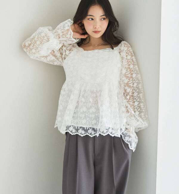 archives「刺繍レース２ｗａｙオフショルブラウス」|シャツ・ブラウス|