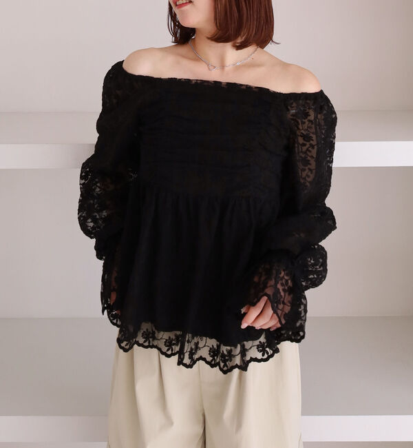 archives「刺繍レース２ｗａｙオフショルブラウス」|シャツ・ブラウス|