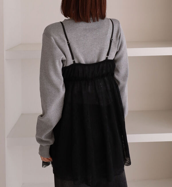 archives「レースギャザーキャミチュニック」|シャツ・ブラウス|