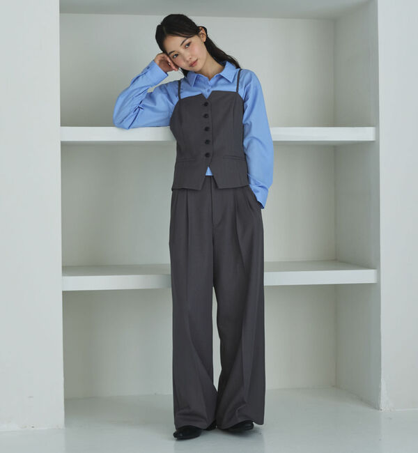 archives「【ＯＮかわ】ウォッシャブルＦボタンビスチェ」|シャツ・ブラウス|