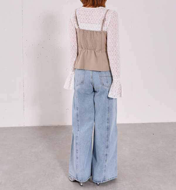 archives「【ＯＮかわ】ウォッシャブルＦボタンビスチェ」|シャツ・ブラウス|