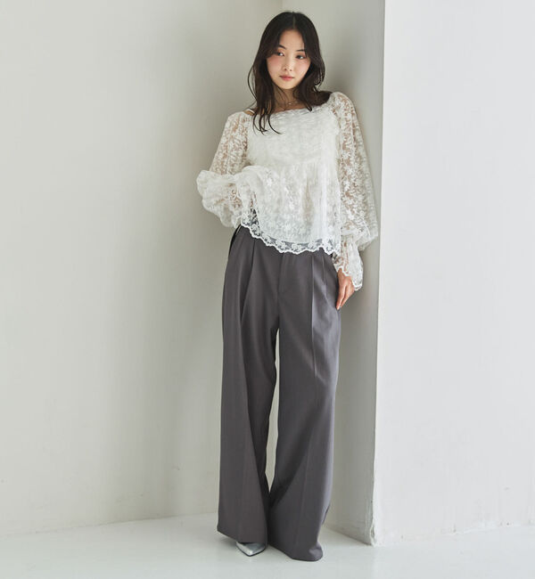 archives「【ＯＮかわ】ウォッシャブルベルト付きスラックス」|チノ|